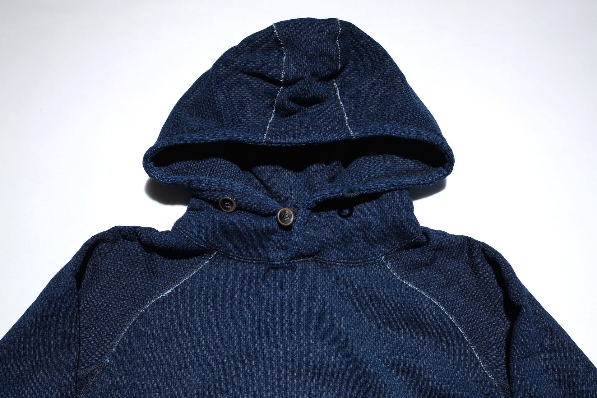 Pure Blue Japan Indigo Dyed "Sashiko" Raglan Pullover