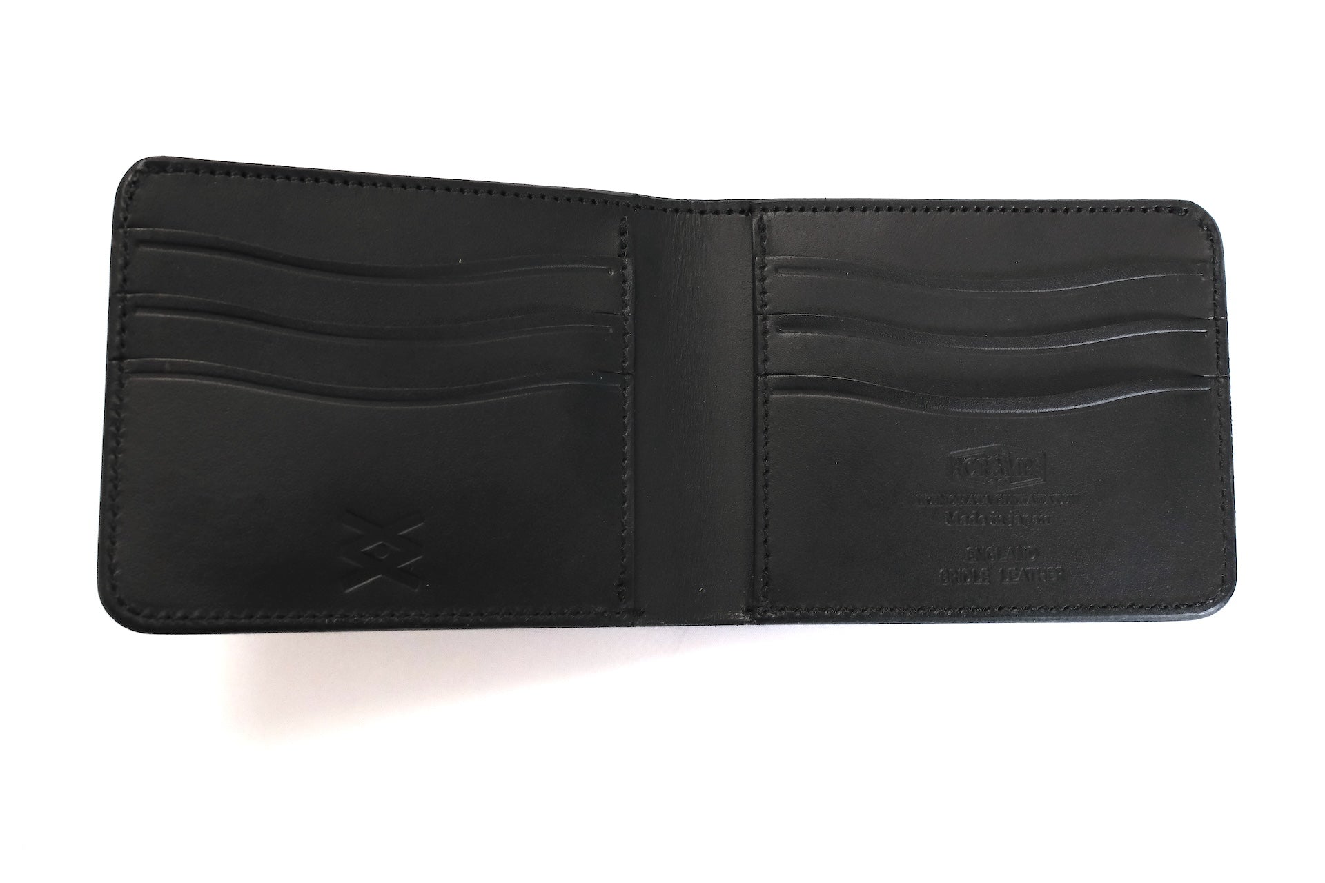 Ikenohata Ginkawaten X CORLECTION Bridle Cowhide Short Wallet (Midnight Navy)