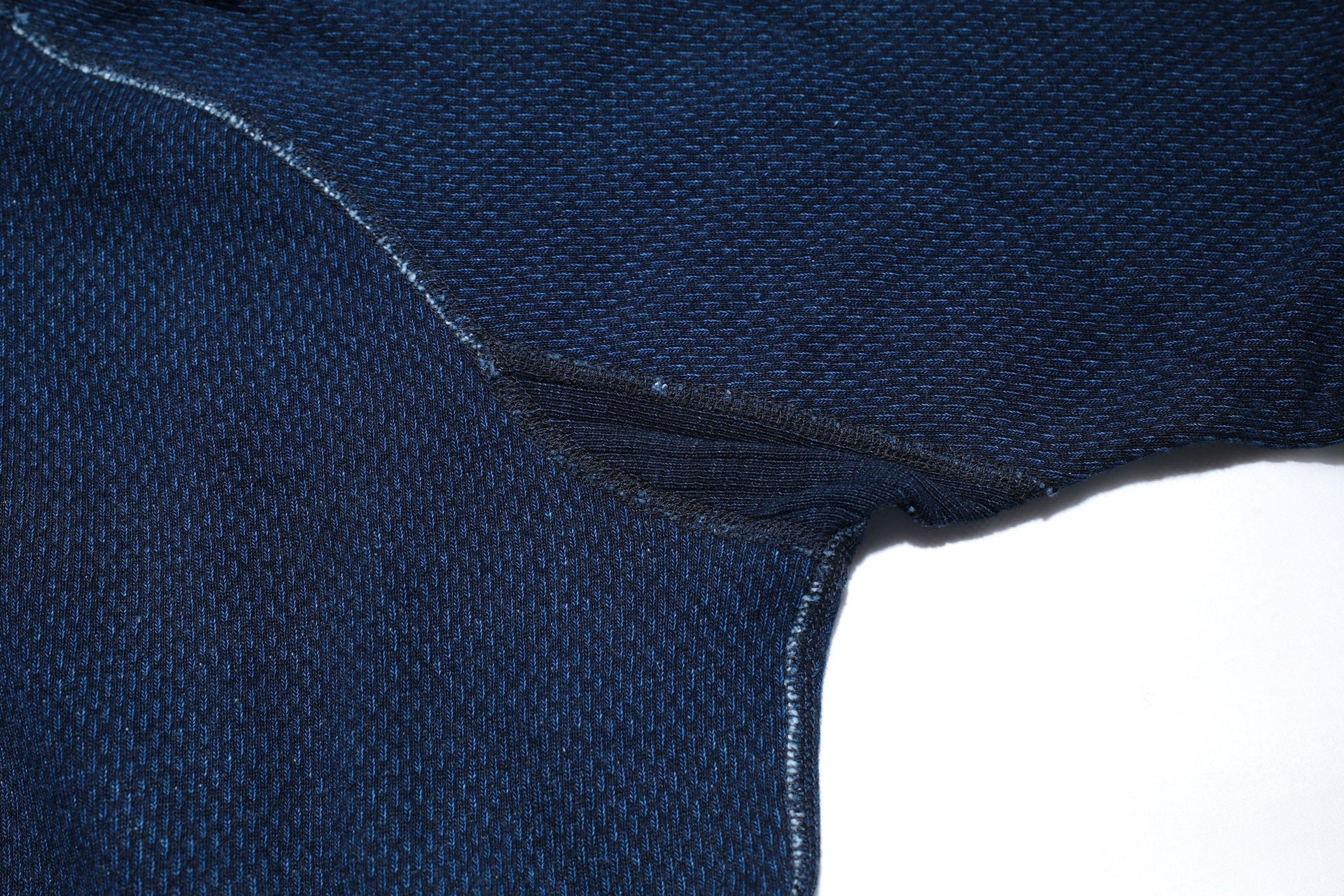 Pure Blue Japan Indigo Dyed "Sashiko" Raglan Pullover