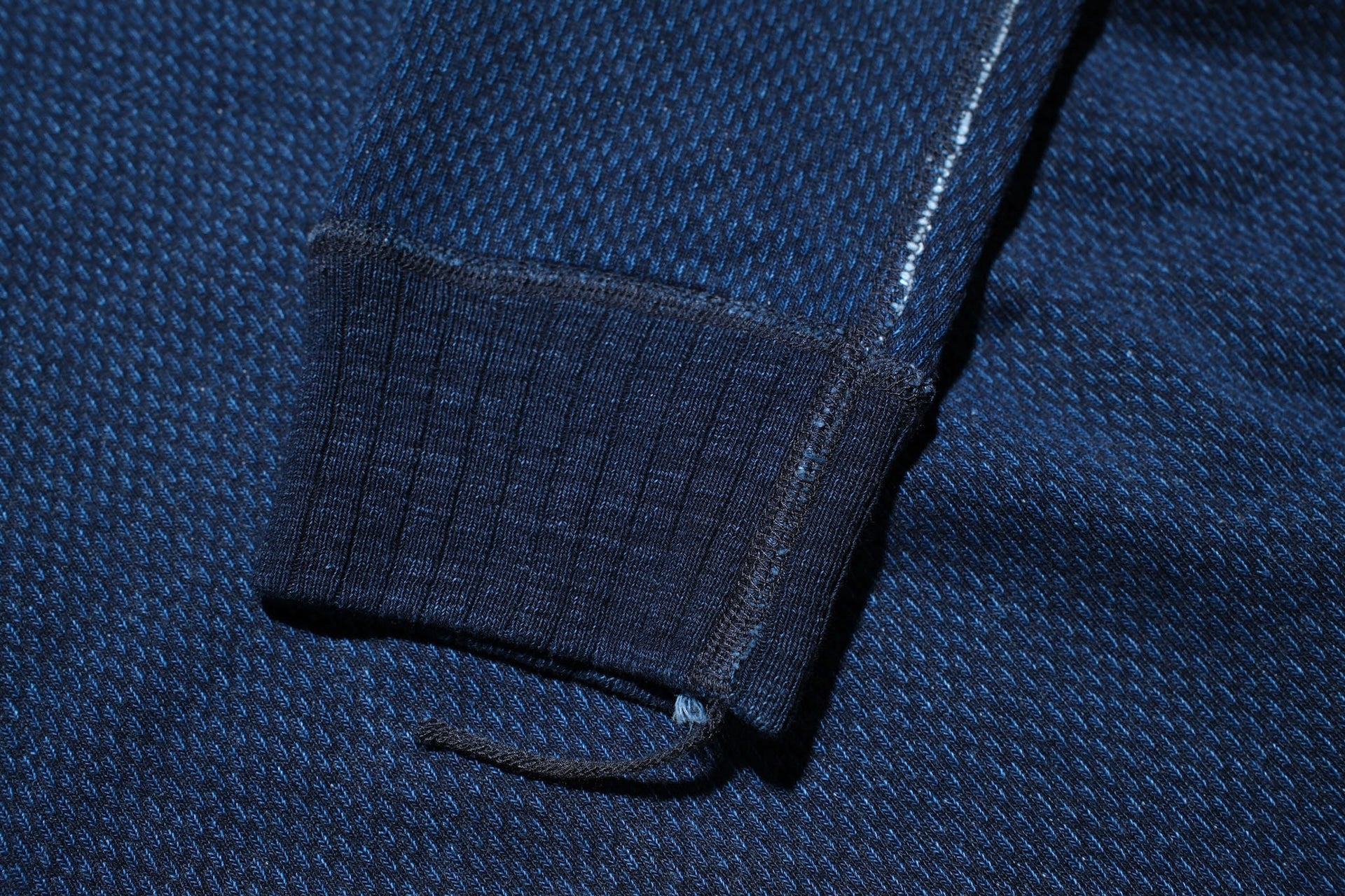 Pure Blue Japan Indigo Dyed "Sashiko" Raglan Pullover