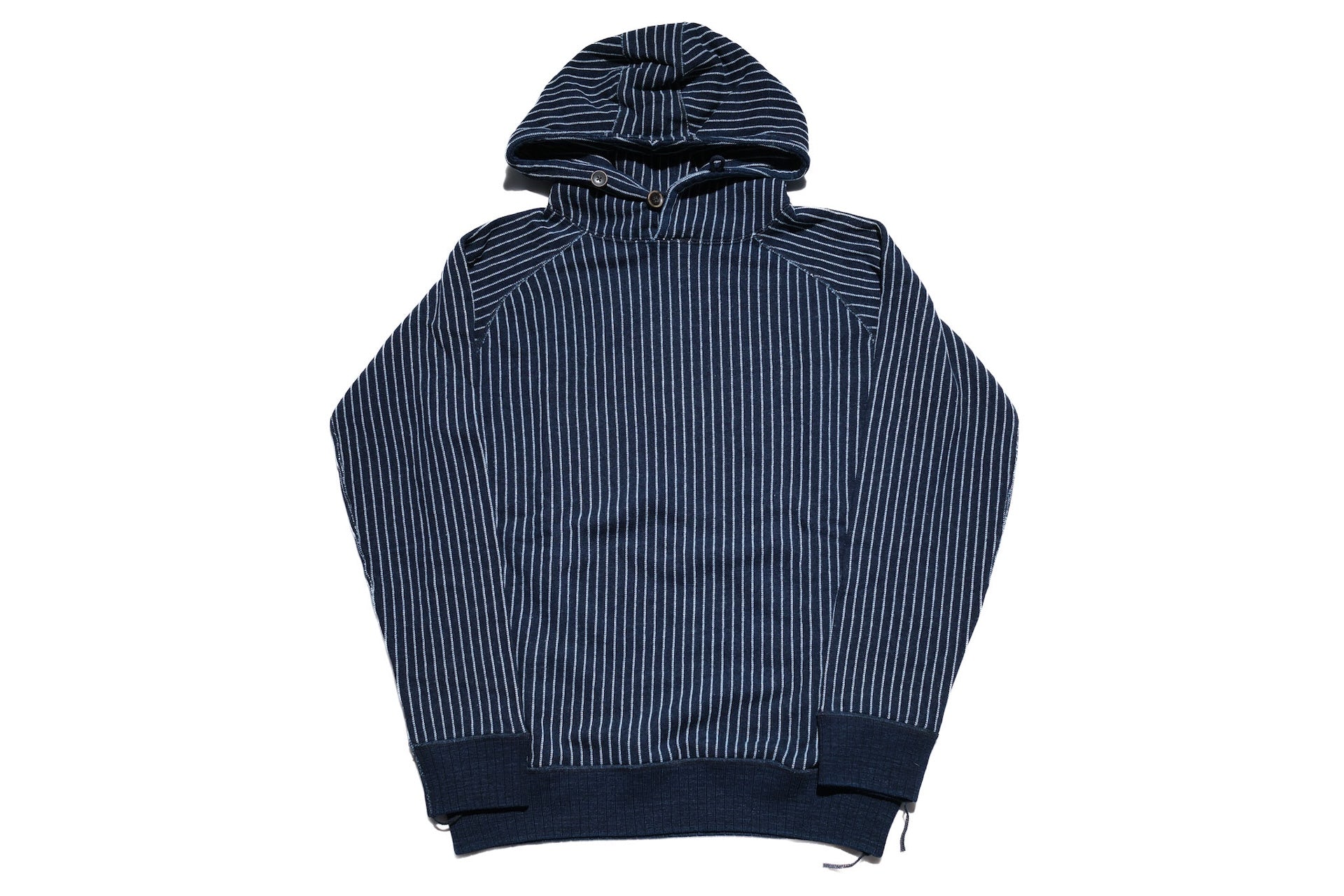 Pure Blue Japan Indigo Dyed "Stripes" Raglan Pullover