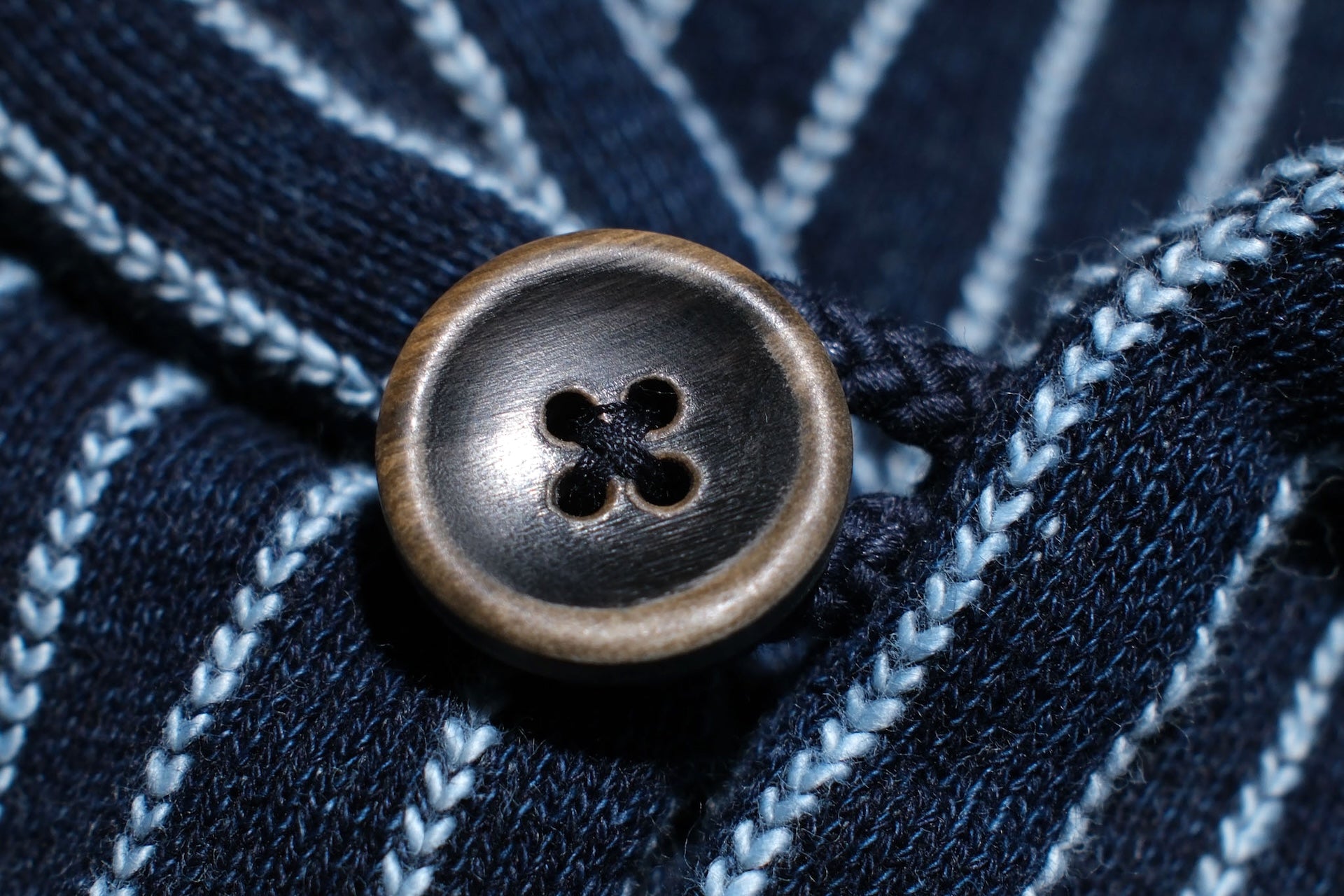 Pure Blue Japan Indigo Dyed "Stripes" Raglan Pullover
