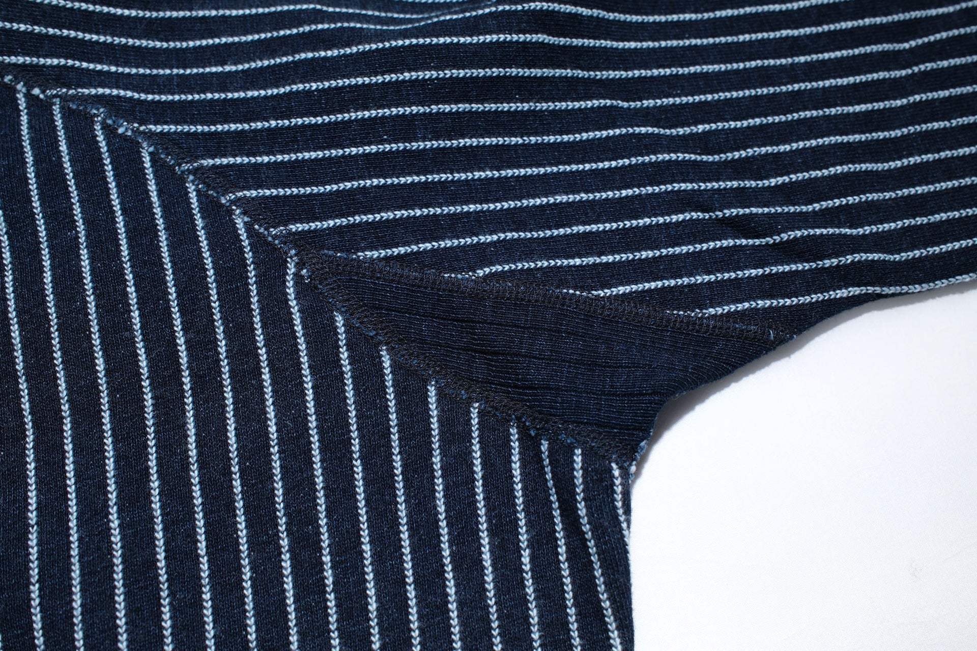 Pure Blue Japan Indigo Dyed "Stripes" Raglan Pullover