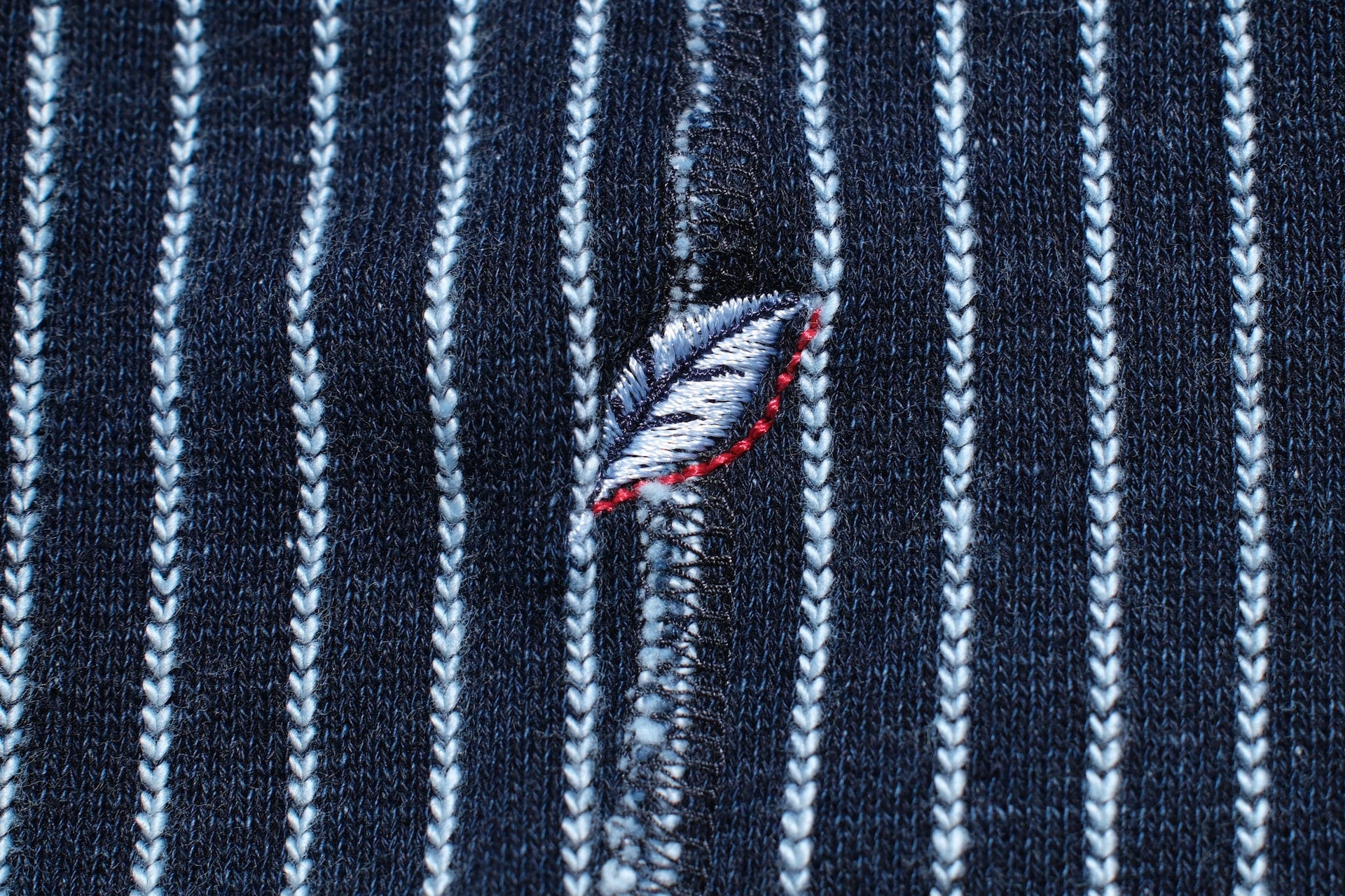 Pure Blue Japan Indigo Dyed "Stripes" Raglan Pullover