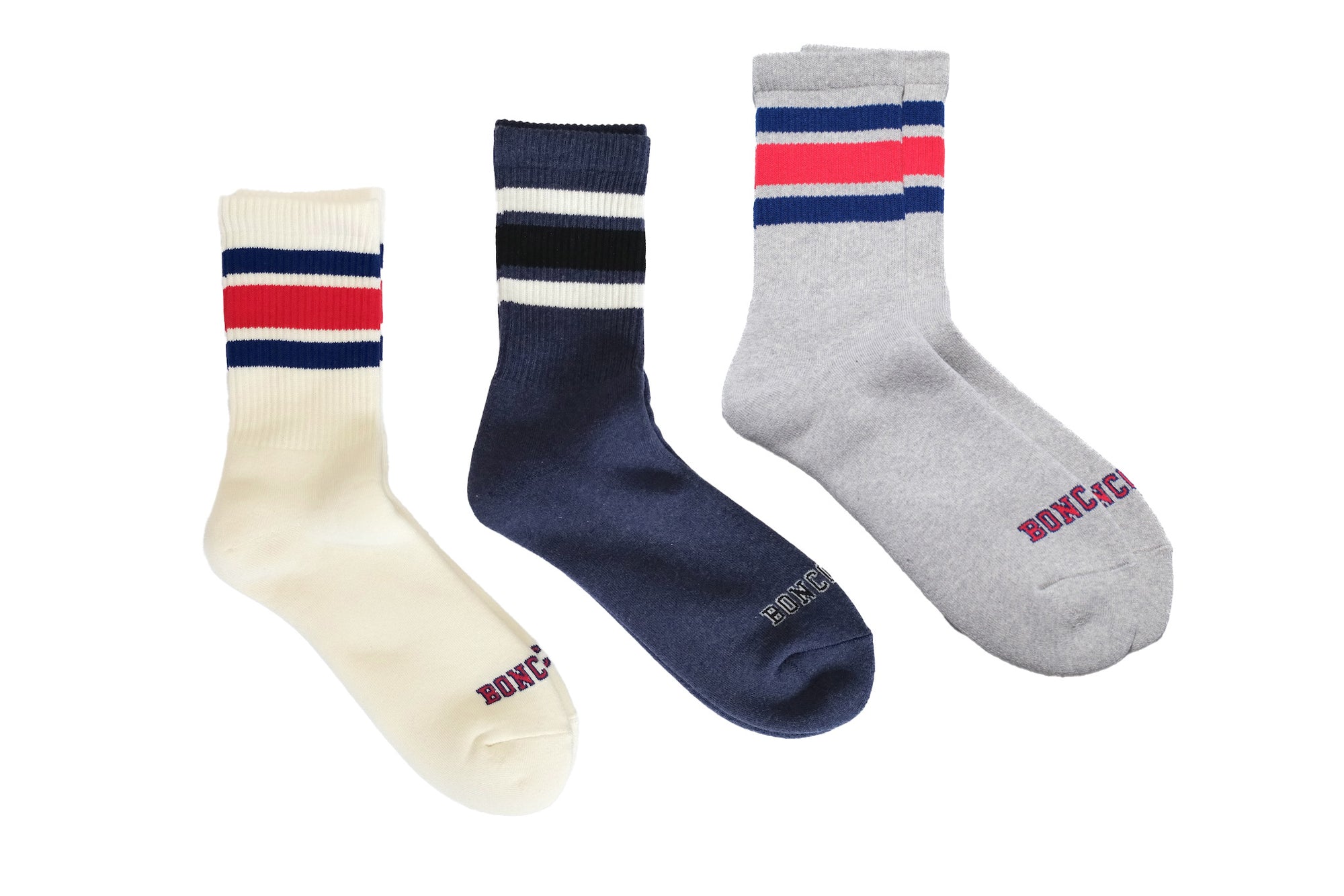 BONCOURA 'Varsity' Cotton Pile Socks