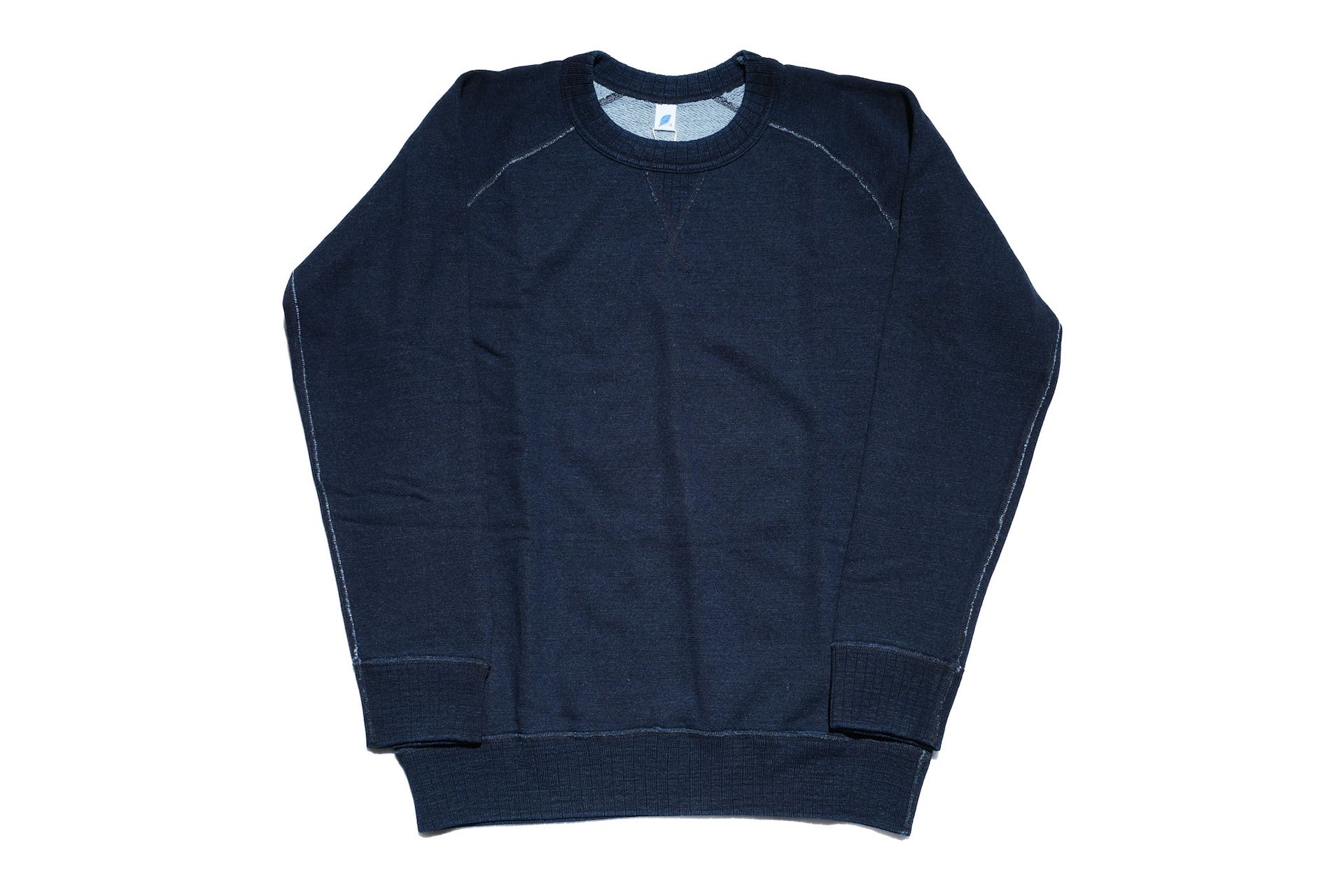 Pure Blue Japan Indigo Dyed "Signature" Raglan Sweatshirt (Grand Indigo)
