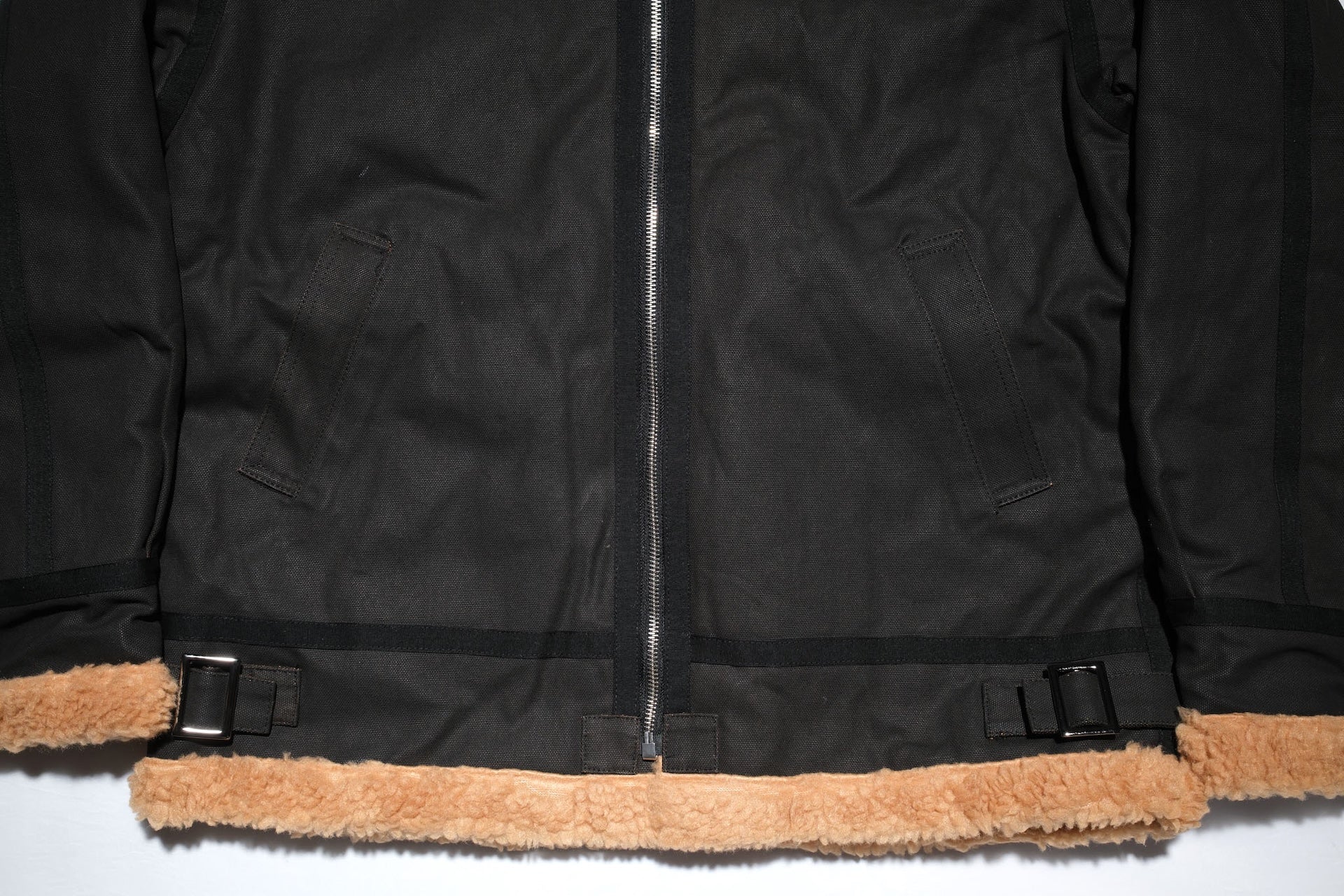 Samurai Black Coated Duck Canvas B-3 Flight Jacket