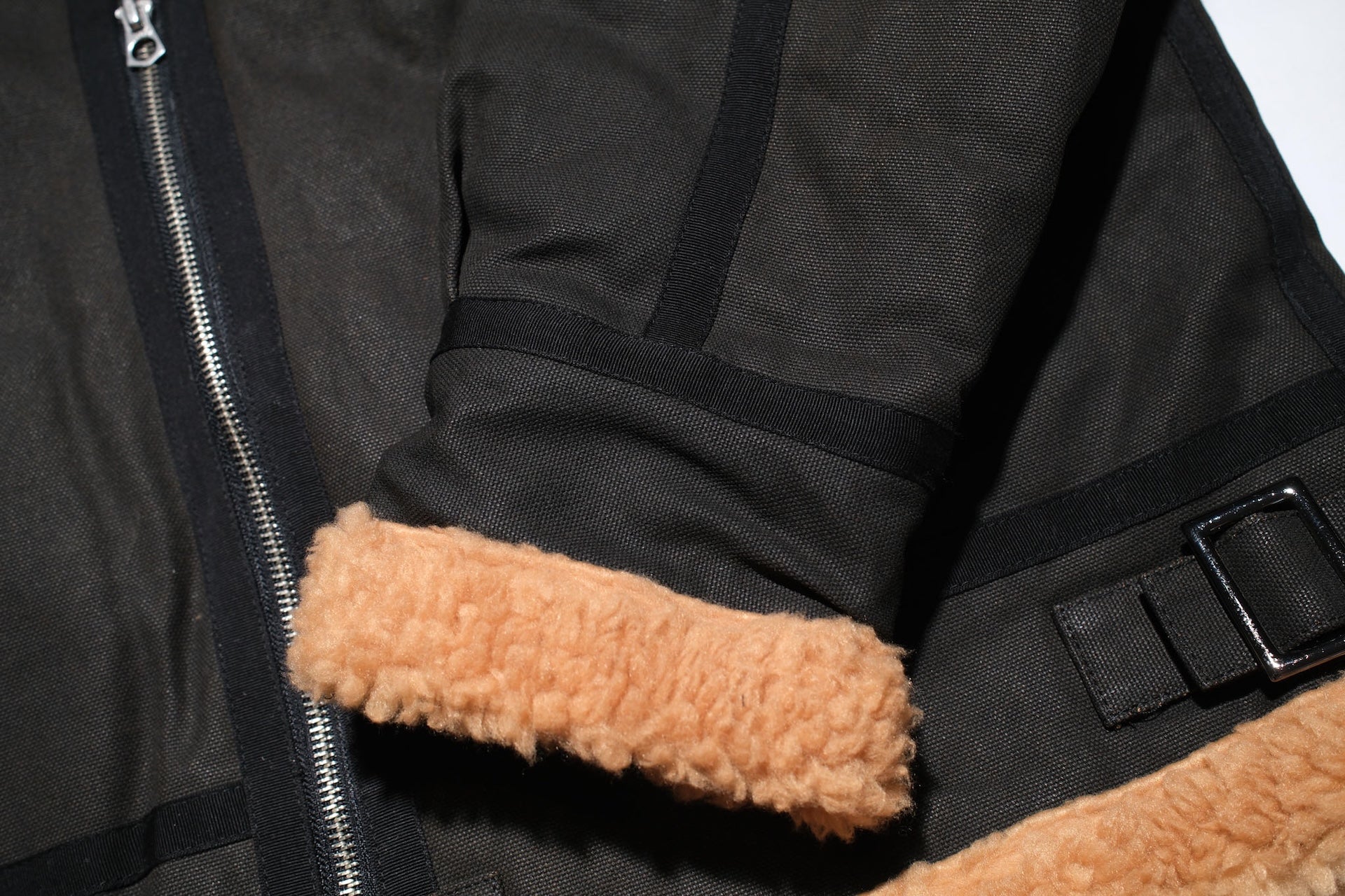 Samurai Black Coated Duck Canvas B-3 Flight Jacket