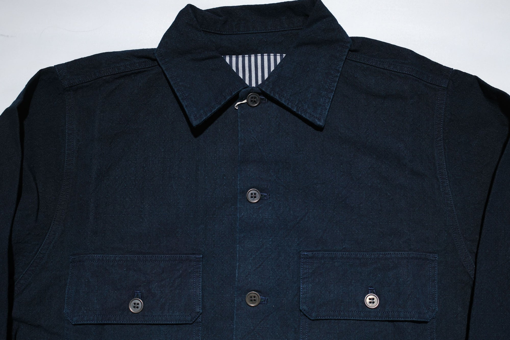 Samurai 12oz Natural Indigo Dyed Ripstop Utility Workshirt