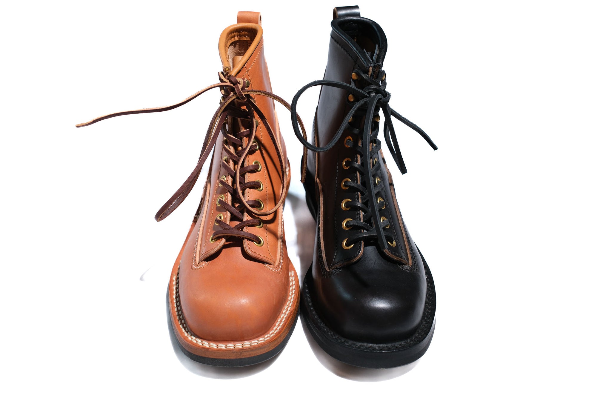 The Flat Head 6" Horsebutt Logger Boots (Camel Tea-core)