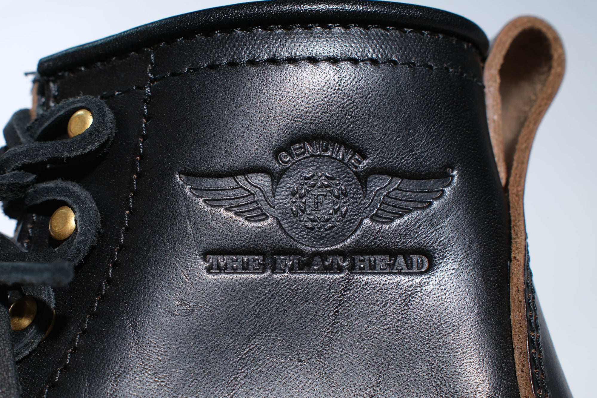 The Flat Head 6" Horsebutt Logger Boots (Black Tea-core)