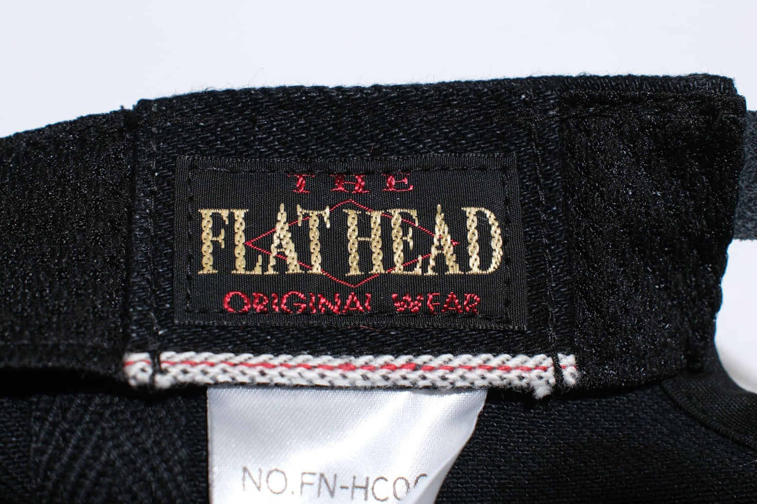 The Flat Head 12oz Selvage Denim "Hot Rod" Trucker Cap (Sumi Black)