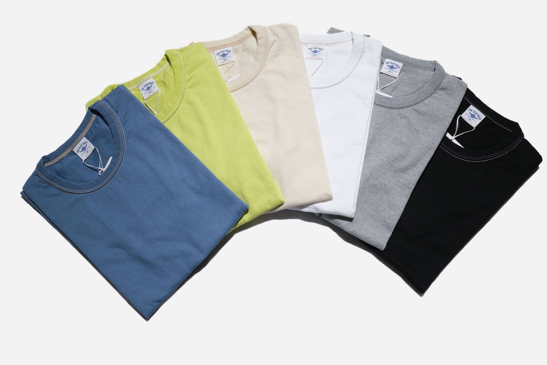 The Flat Head '25 Version 9oz Loopwheeled Plain Tee (Heather Grey)