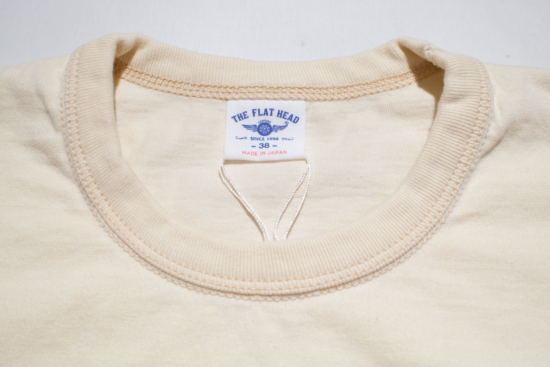 The Flat Head '25 Version 9oz Loopwheeled Plain Tee (Natural Ivory)