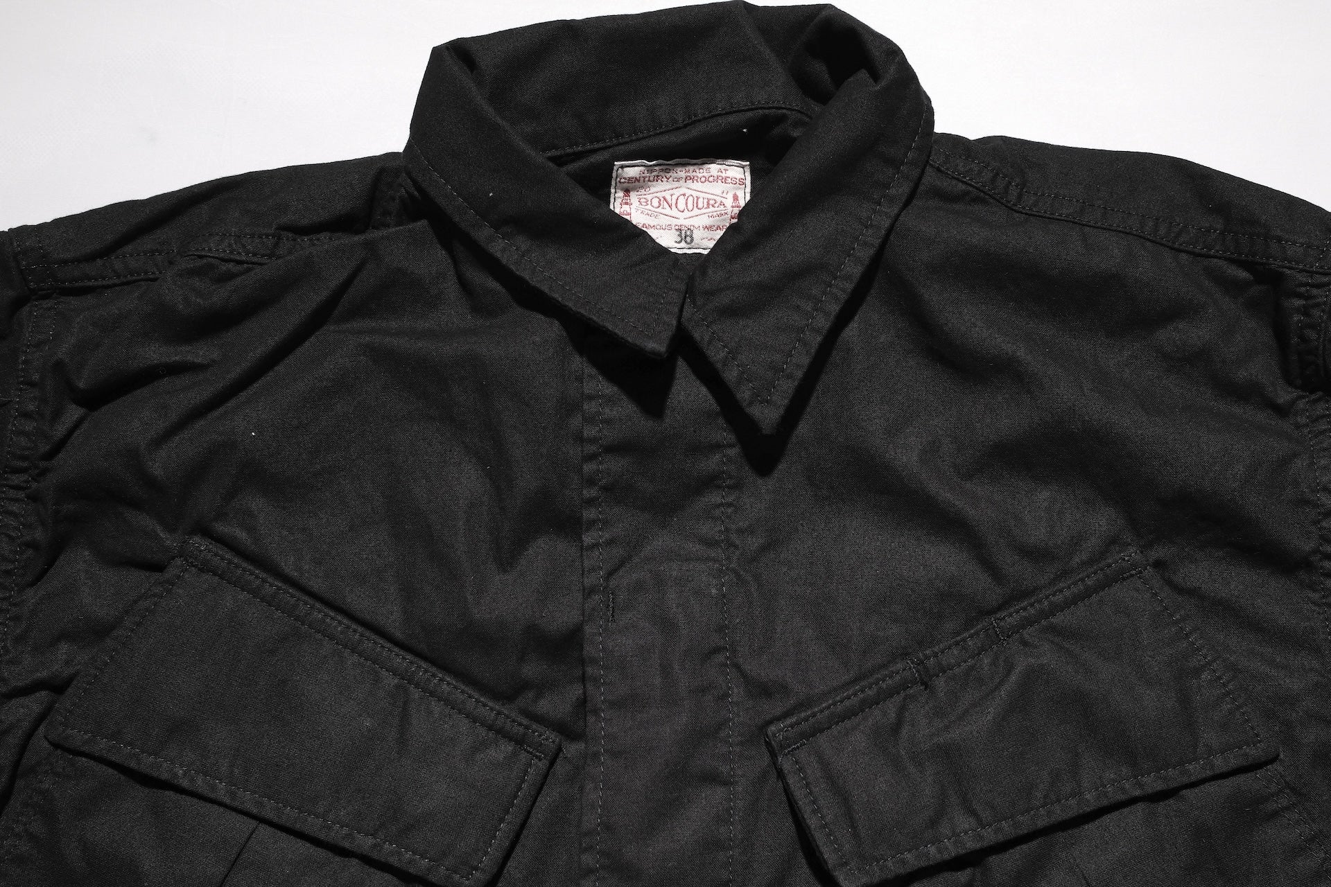 BONCOURA 'All-Seasons' Poplin Fatigue Jacket (Black)