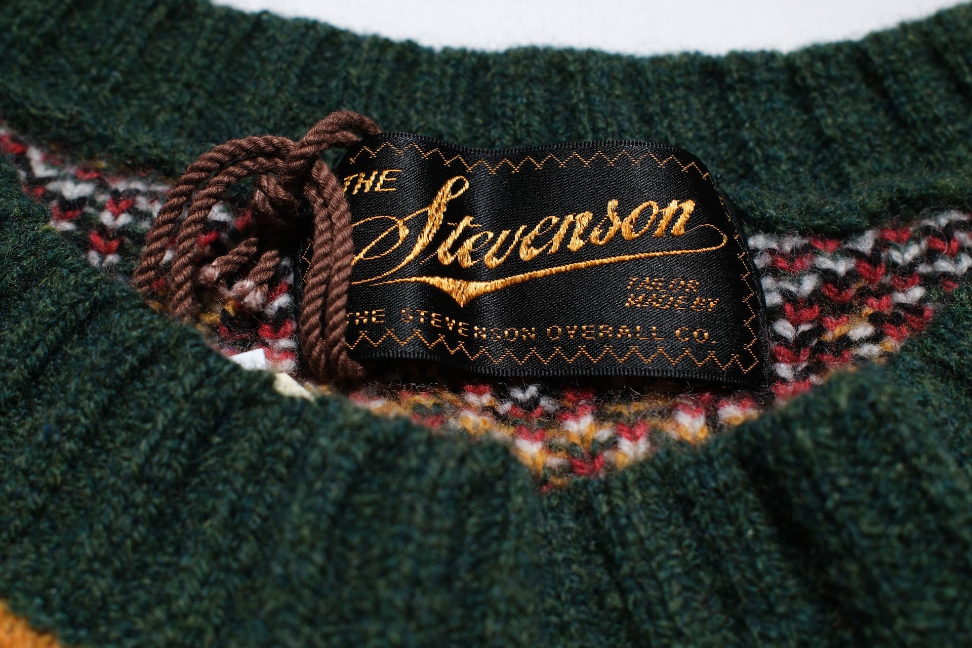 Stevenson Overall Co. "Geometric Alpine" Wool Sweater (Black)