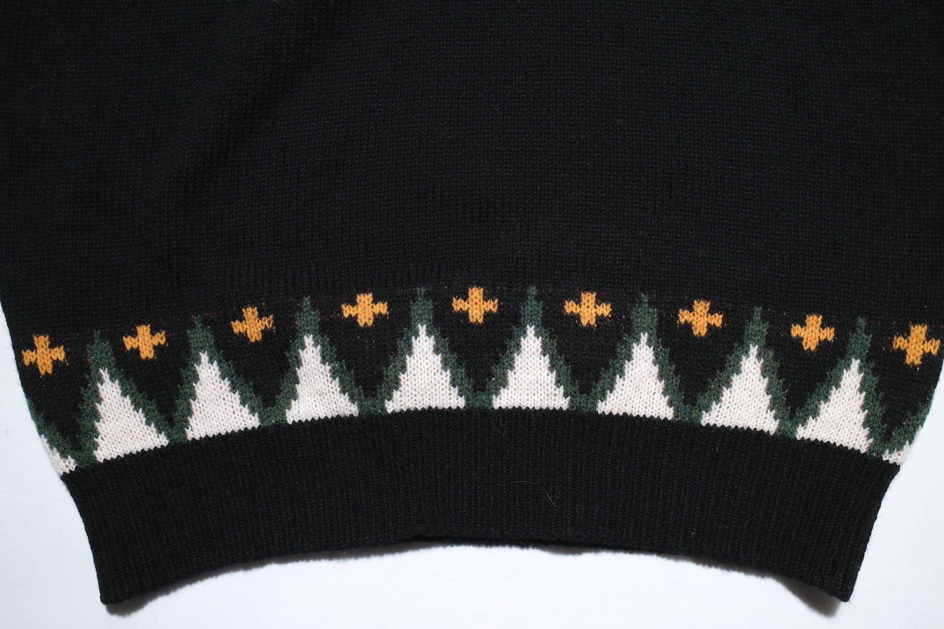 Stevenson Overall Co. "Geometric Alpine" Wool Sweater (Black)