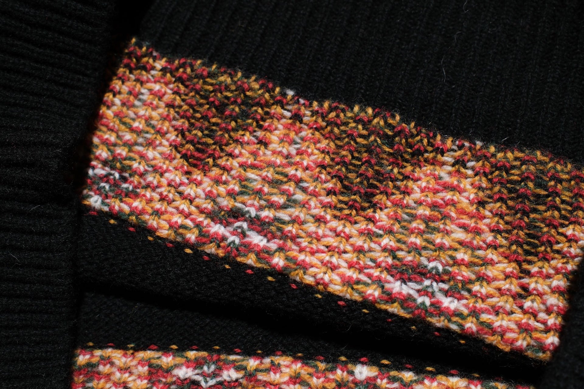 Stevenson Overall Co. "Geometric Alpine" Wool Sweater (Black)