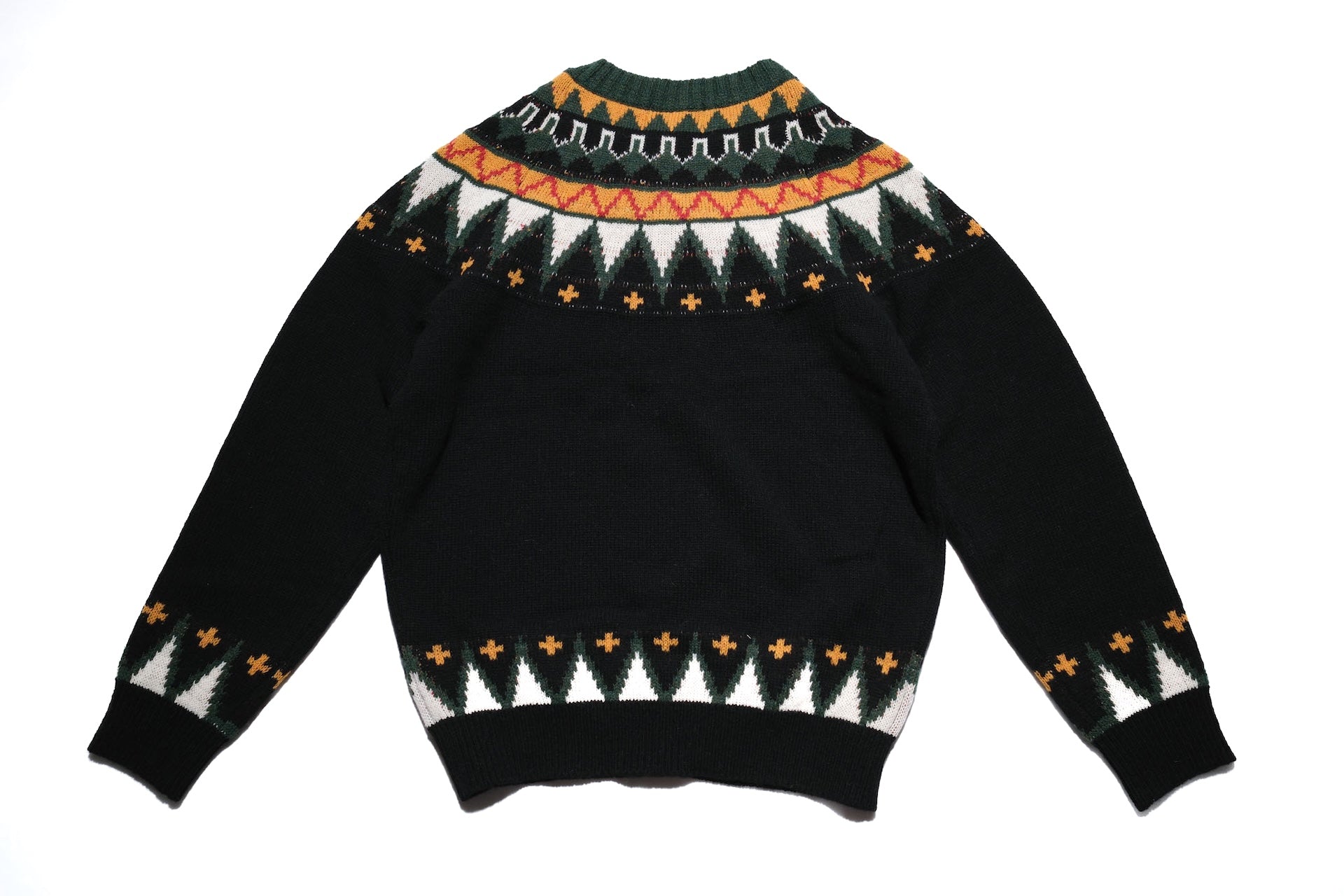 Stevenson Overall Co. "Geometric Alpine" Wool Sweater (Black)