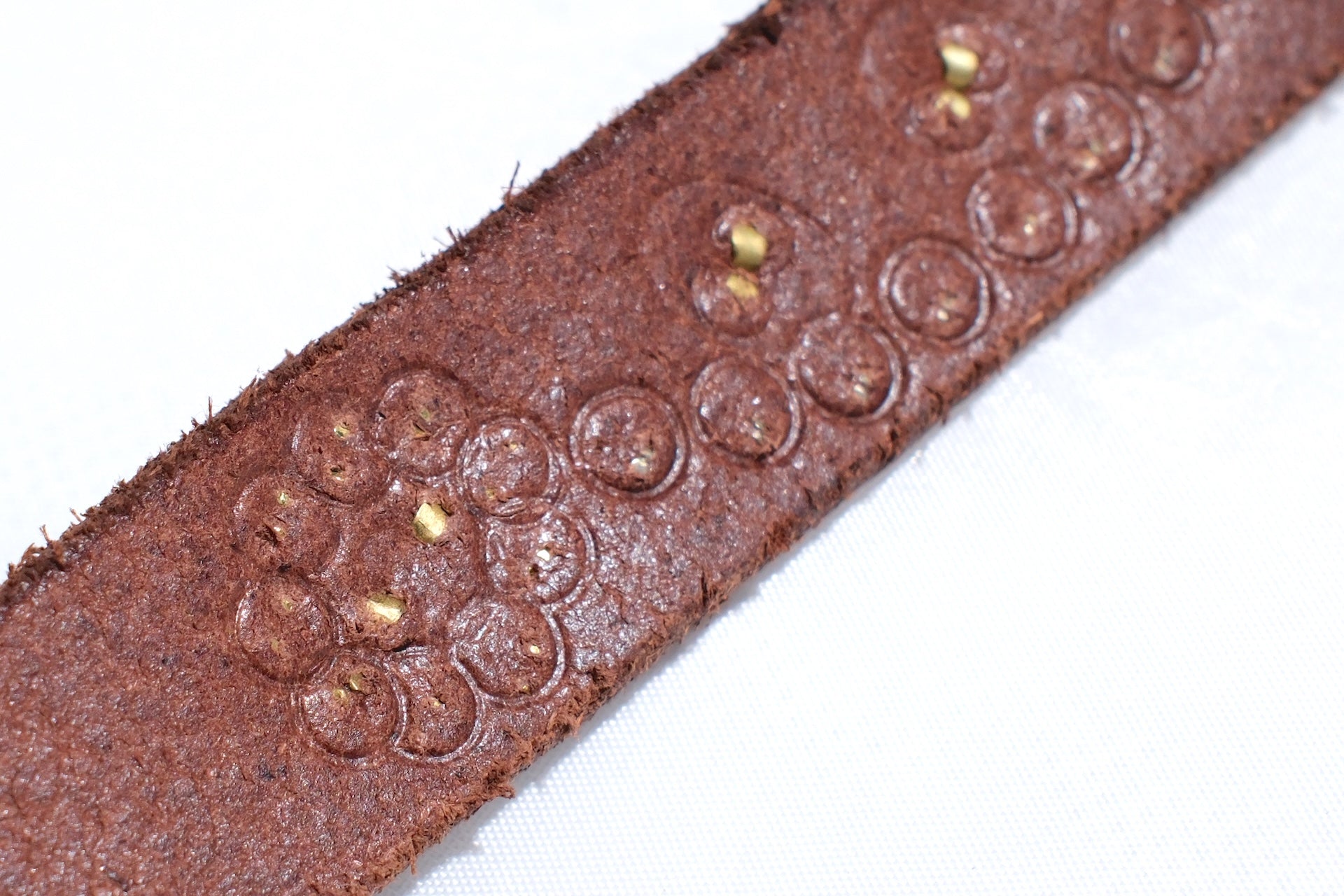 Hollywood Trading Company "Turquoise Bloom" Narrow Belt (Dark Brown Tea-core)