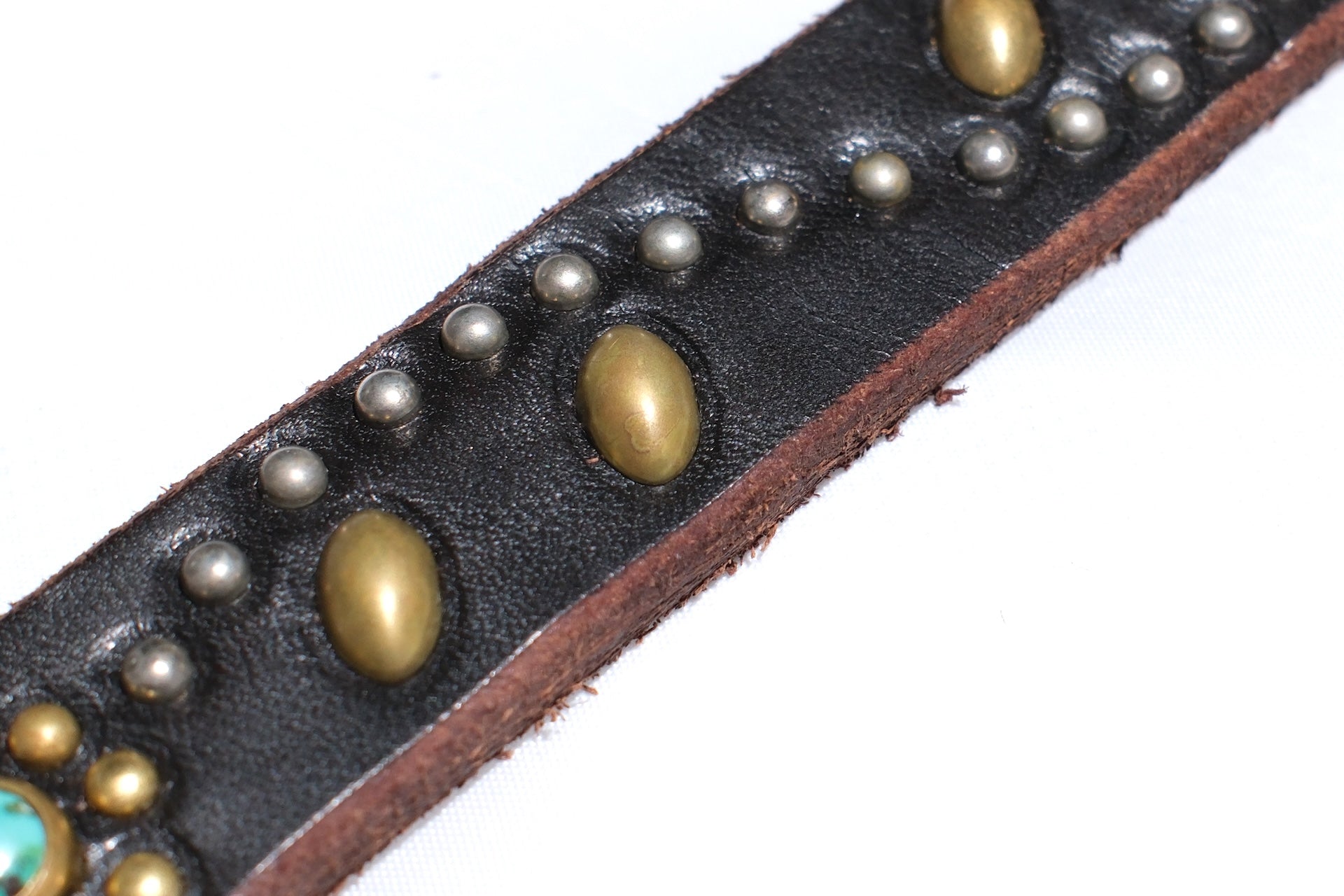 Hollywood Trading Company "Turquoise Bloom" Narrow Belt (Black Teacore)