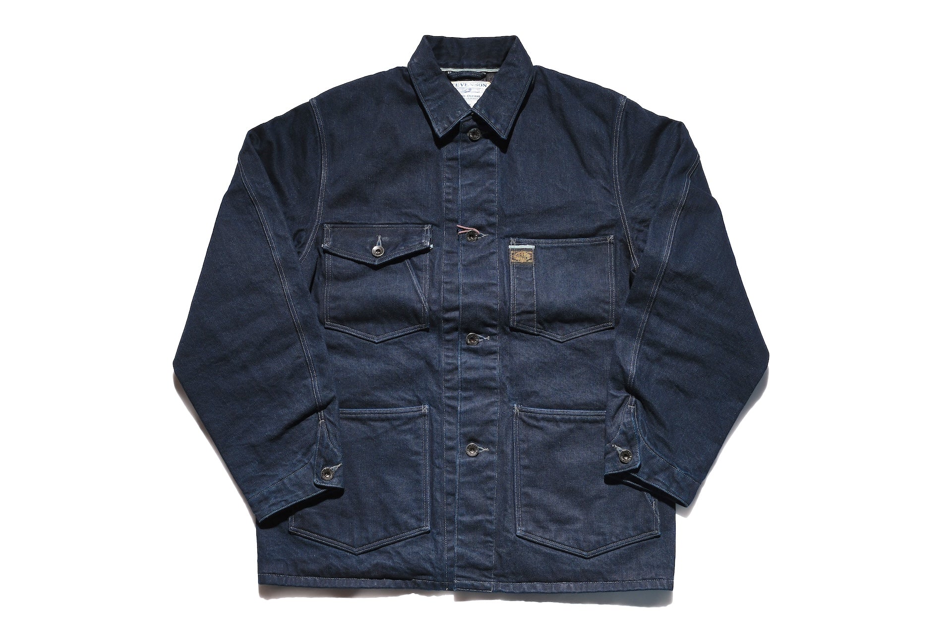 Stevenson Overall Co. 14oz Indigo Dyed Duck Canvas 'Prairie' Chore Jacket