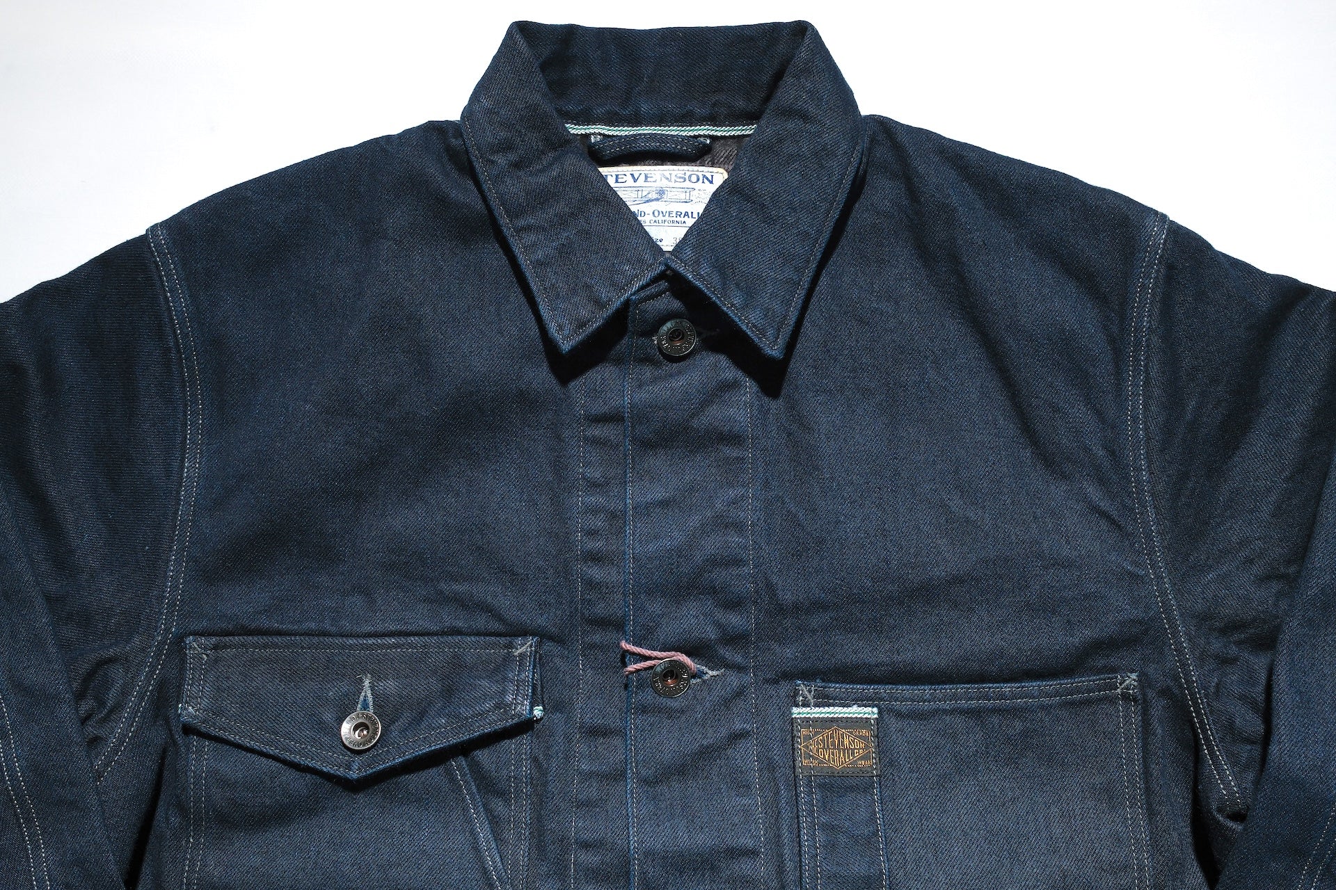 Stevenson Overall Co. 14oz Indigo Dyed Duck Canvas 'Prairie' Chore Jacket