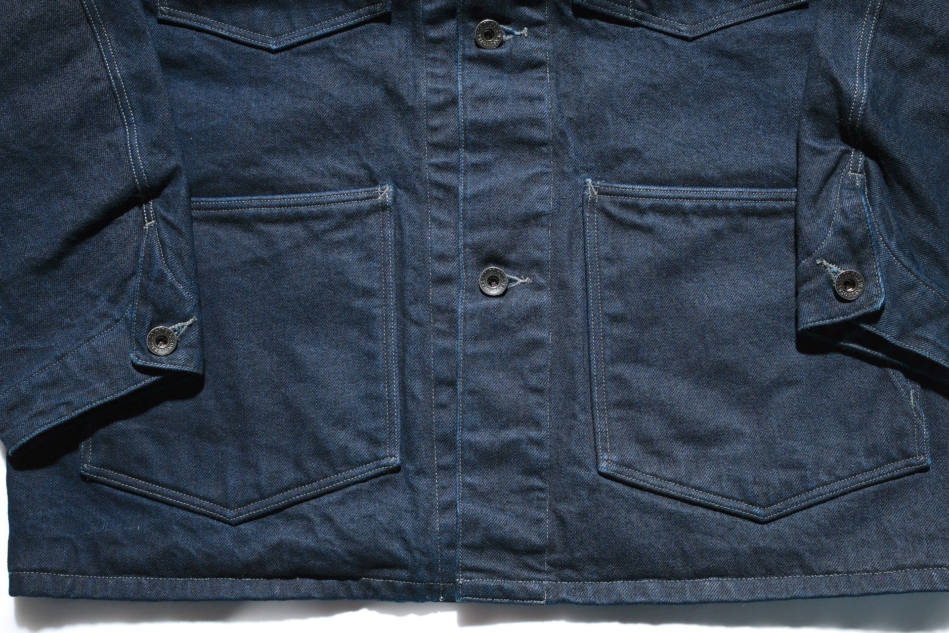 Stevenson Overall Co. 14oz Indigo Dyed Duck Canvas 'Prairie' Chore Jacket