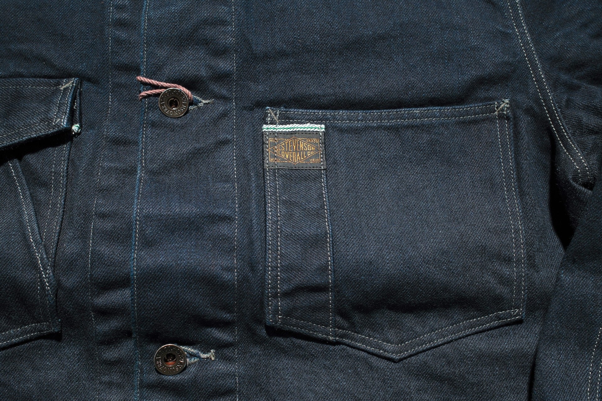 Stevenson Overall Co. 14oz Indigo Dyed Duck Canvas 'Prairie' Chore Jacket