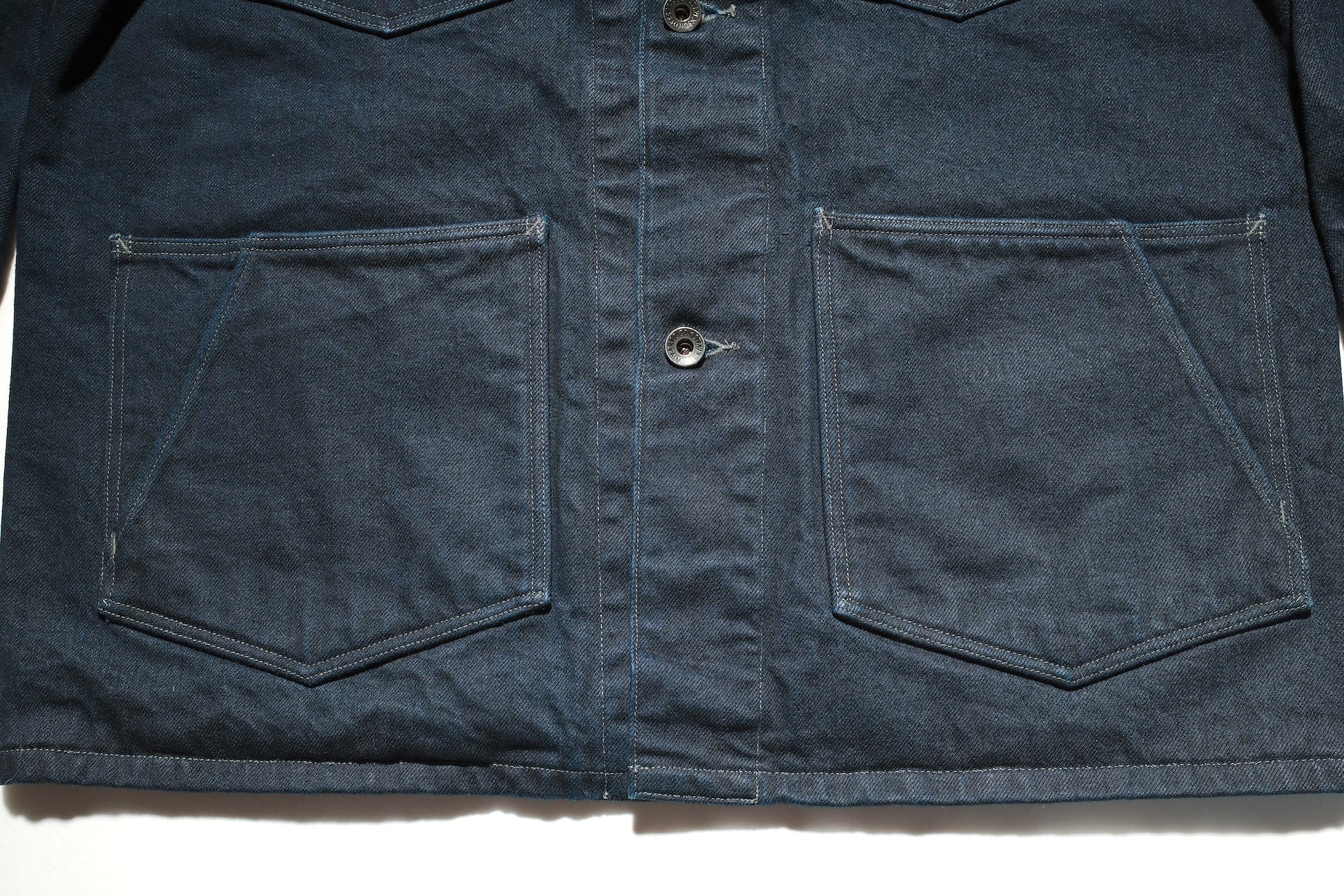 Stevenson Overall Co. 14oz Indigo Dyed Duck Canvas 'Prairie' Chore Jacket