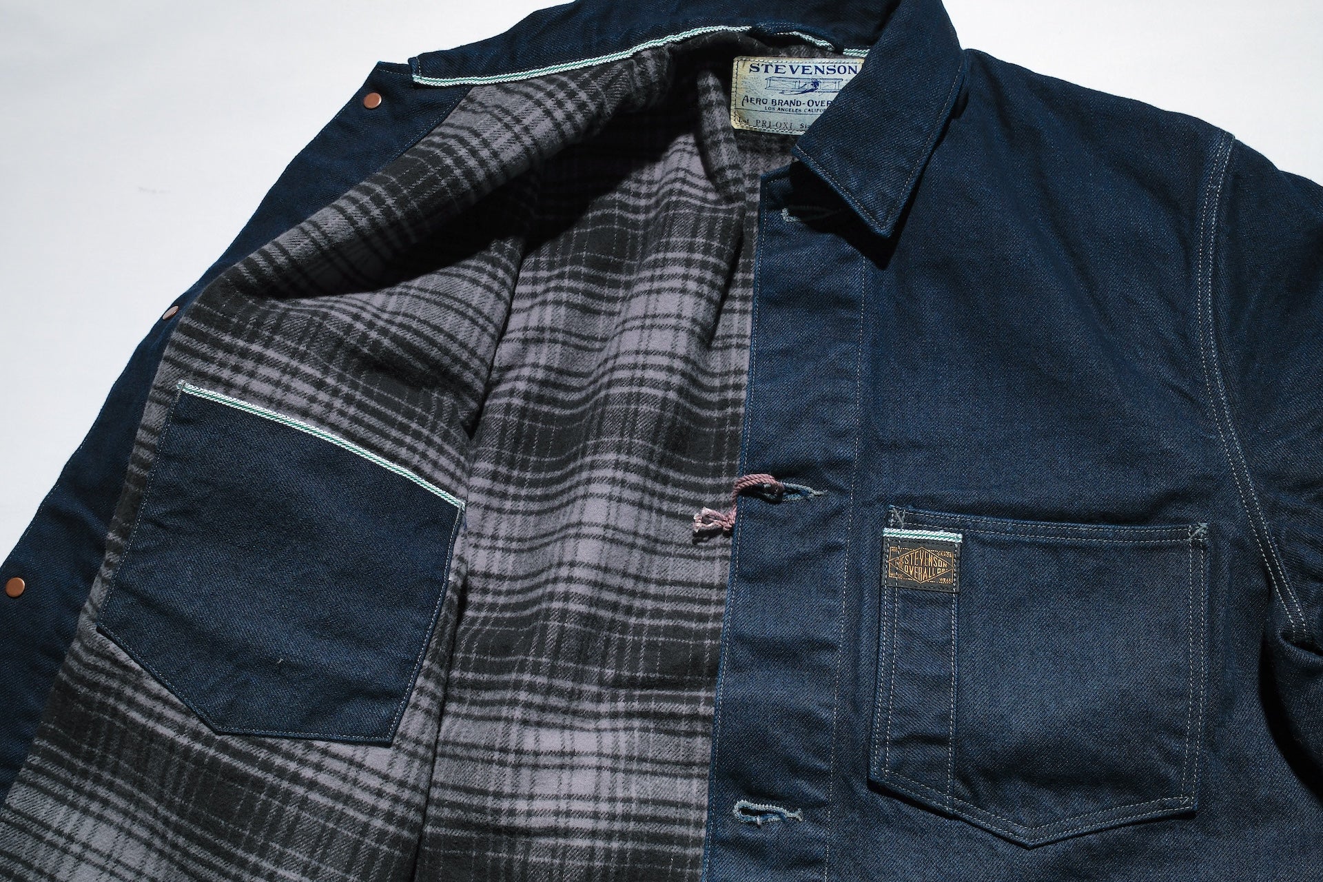 Stevenson Overall Co. 14oz Indigo Dyed Duck Canvas 'Prairie' Chore Jacket