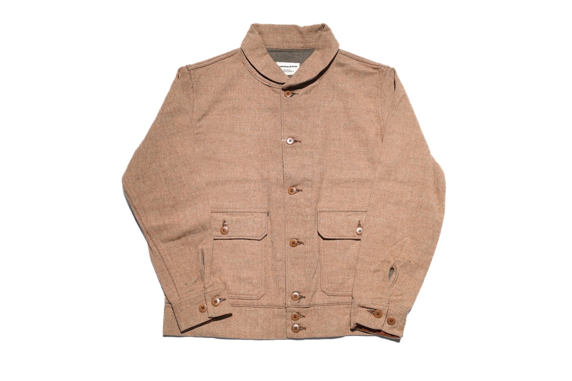 Samurai Heavyweight “Elemental Flannel” Sport Jacket (Moss Beige)