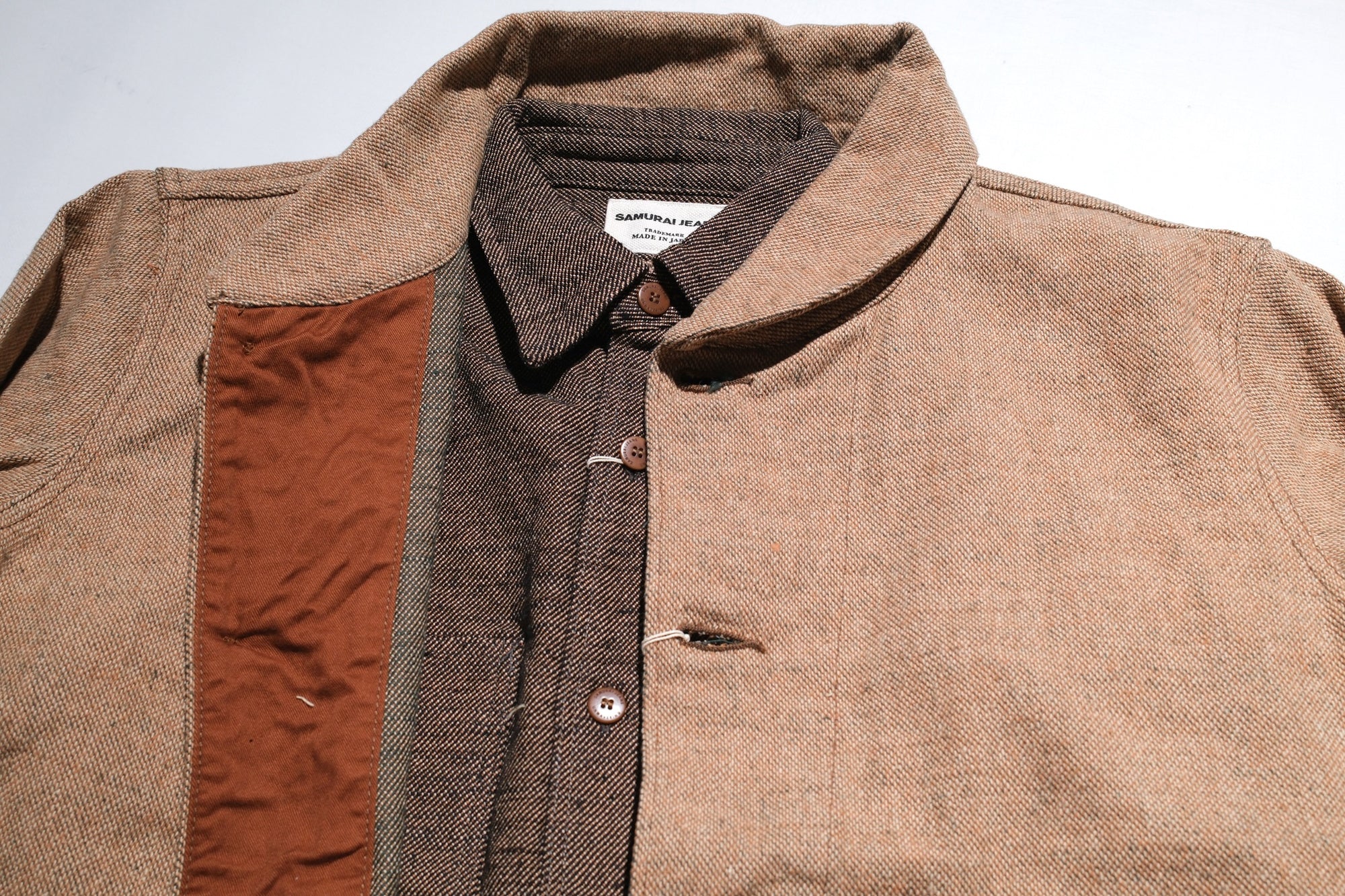 Samurai Heavyweight “Elemental Flannel” Sport Jacket (Moss Beige)