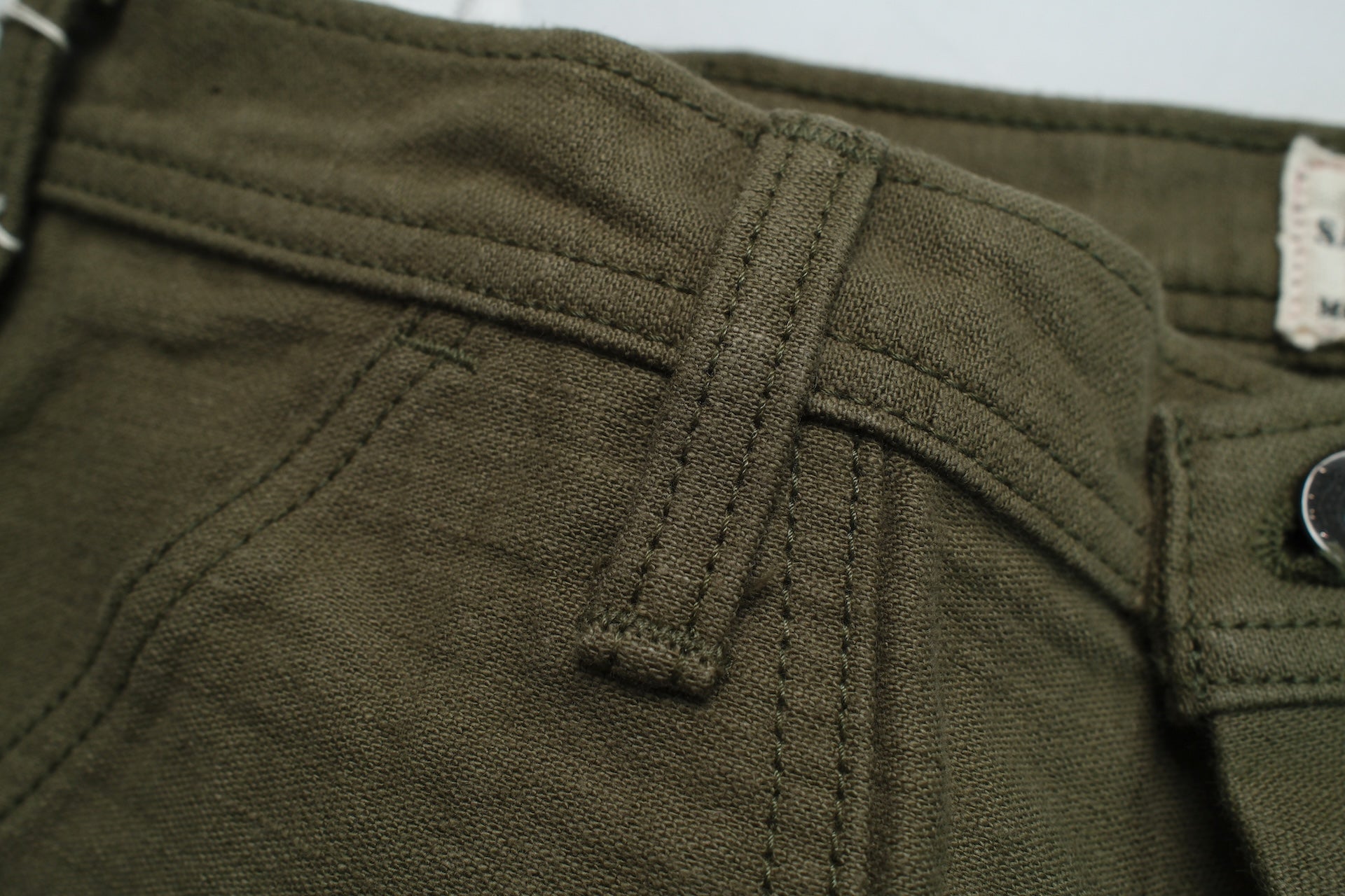 Samurai 15oz Selvage Back Satin Baker Pants (Olive)