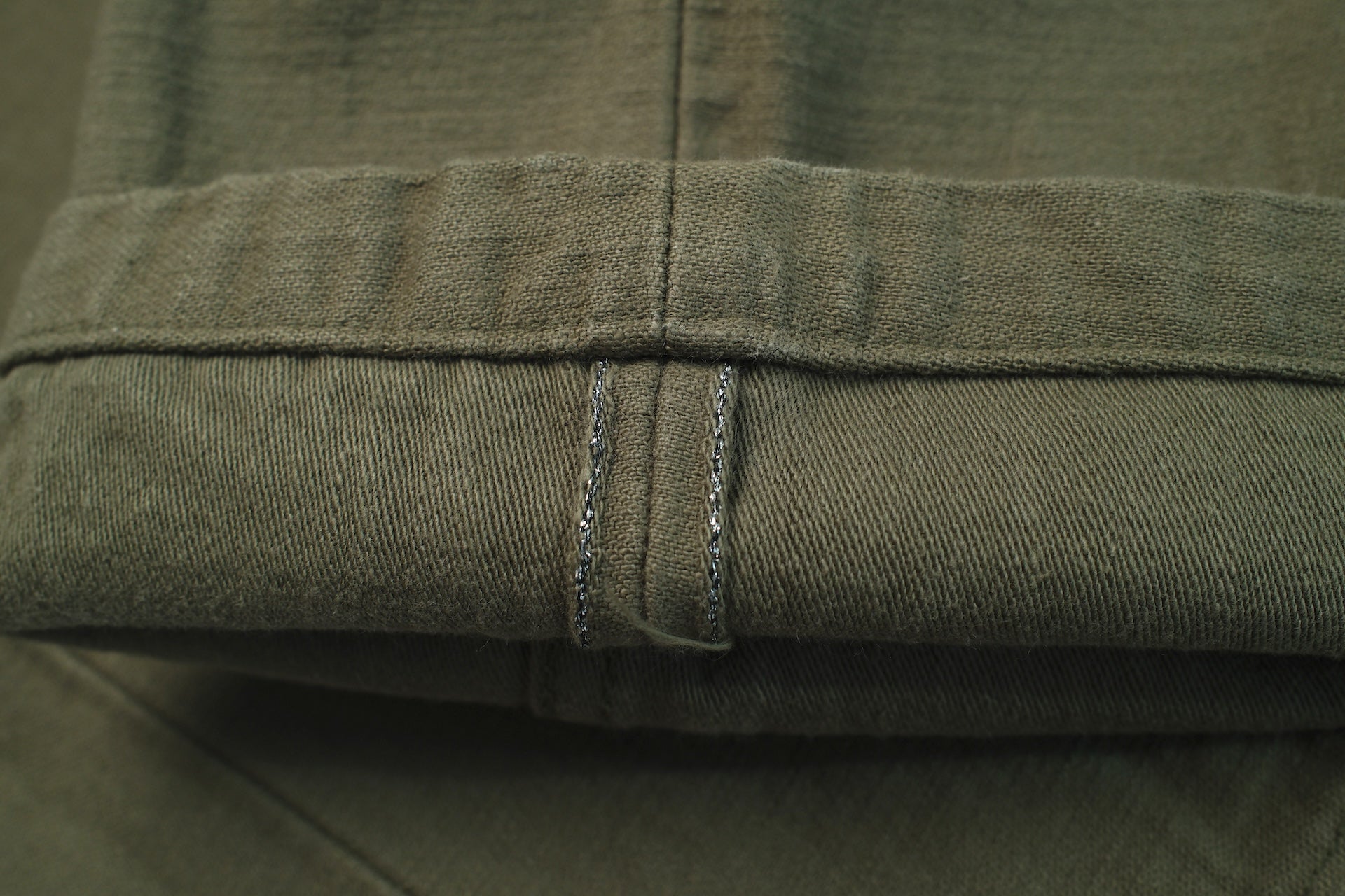 Samurai 15oz Selvage Back Satin Baker Pants (Olive)