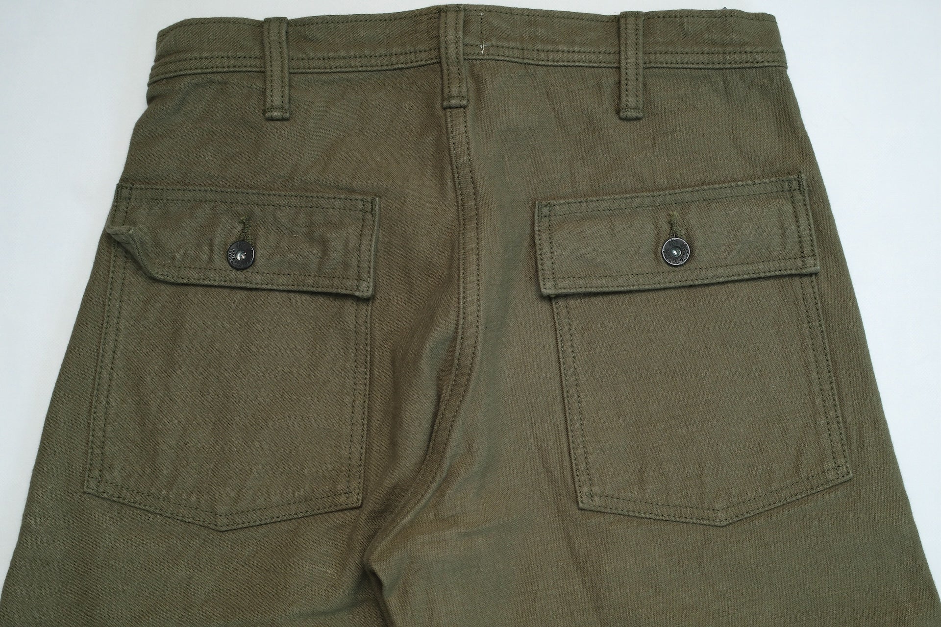 Samurai 15oz Selvage Back Satin Baker Pants (Olive)