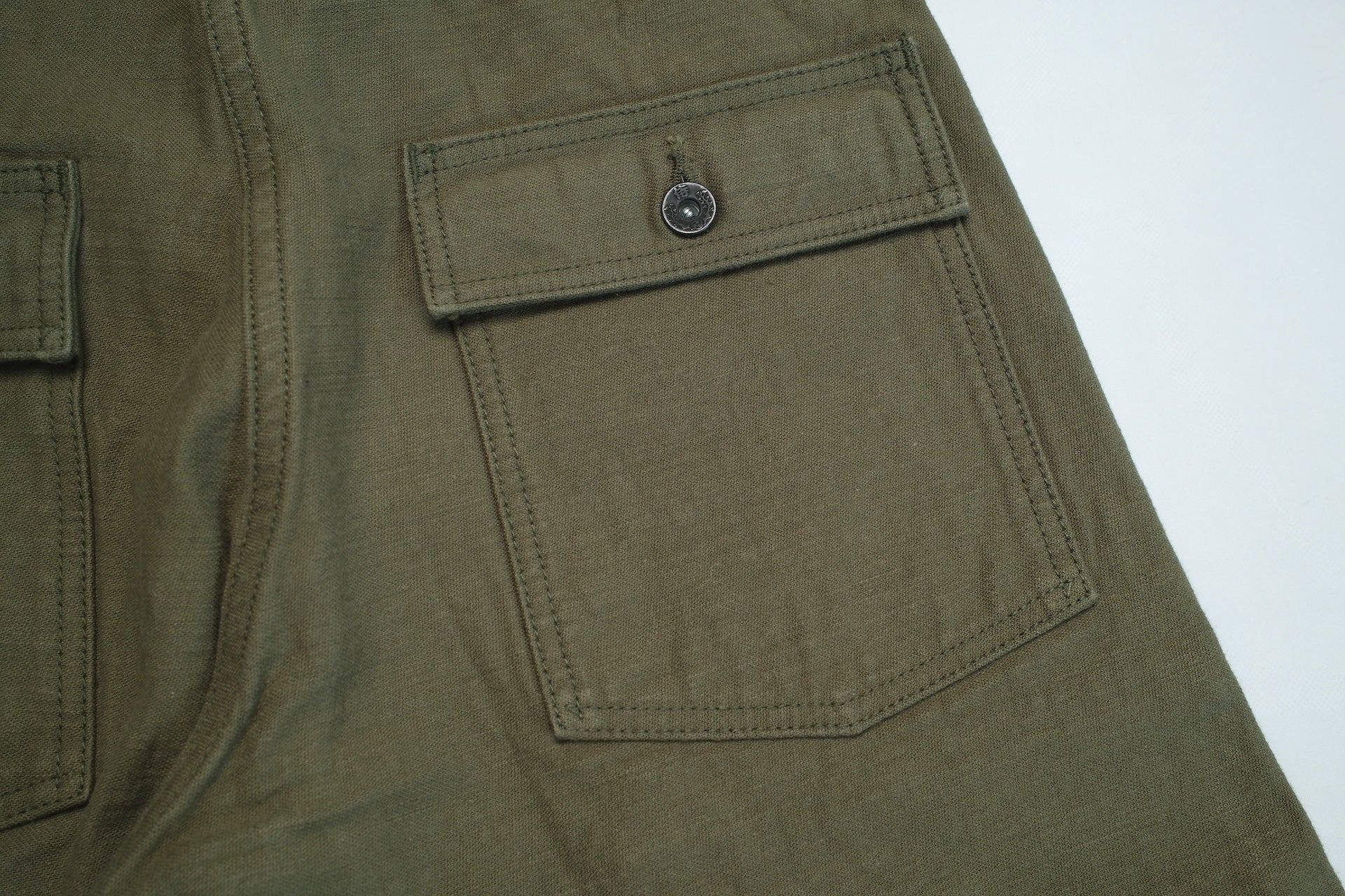 Samurai 15oz Selvage Back Satin Baker Pants (Olive)