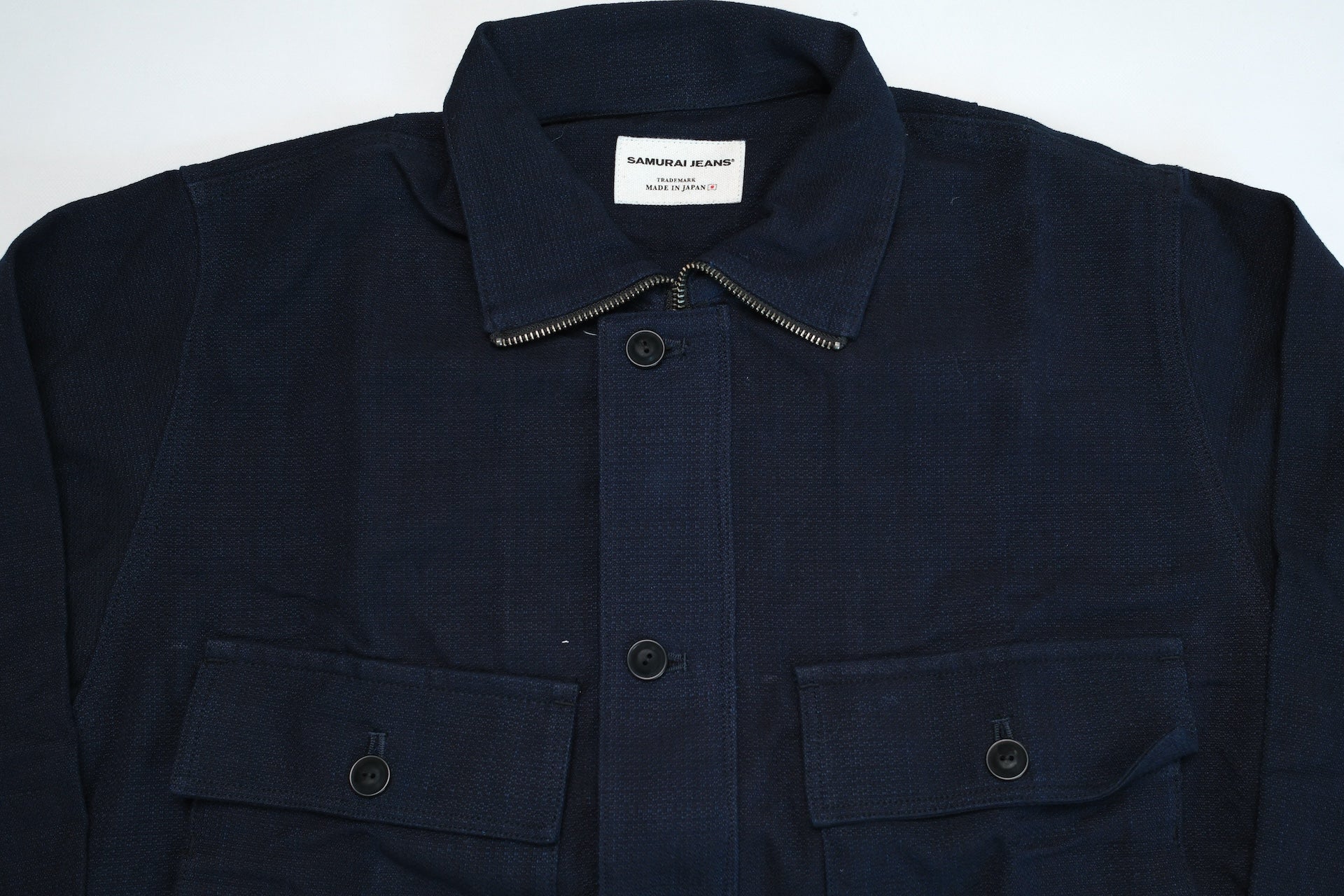 Samurai "Aimadara" Indigo Dyed Dobby Field Jacket