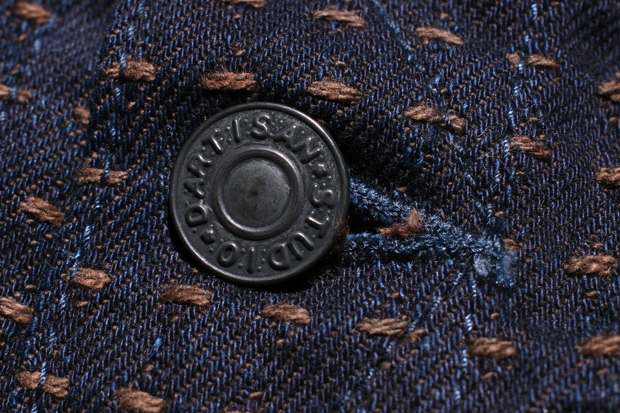 Studio D'Artisan 15oz “Denim Sashiko” Ranch Jacket (Indigo X Kakishibu)