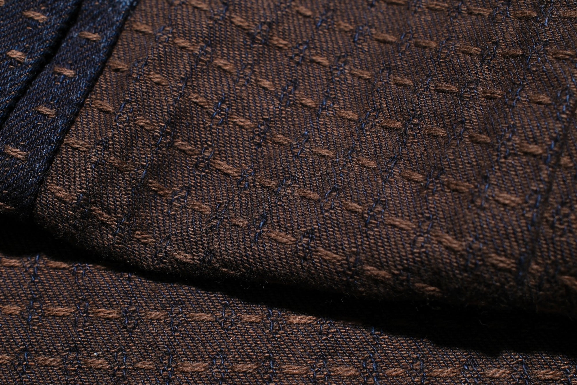 Studio D'Artisan 15oz “Denim Sashiko” Ranch Jacket (Indigo X Kakishibu)