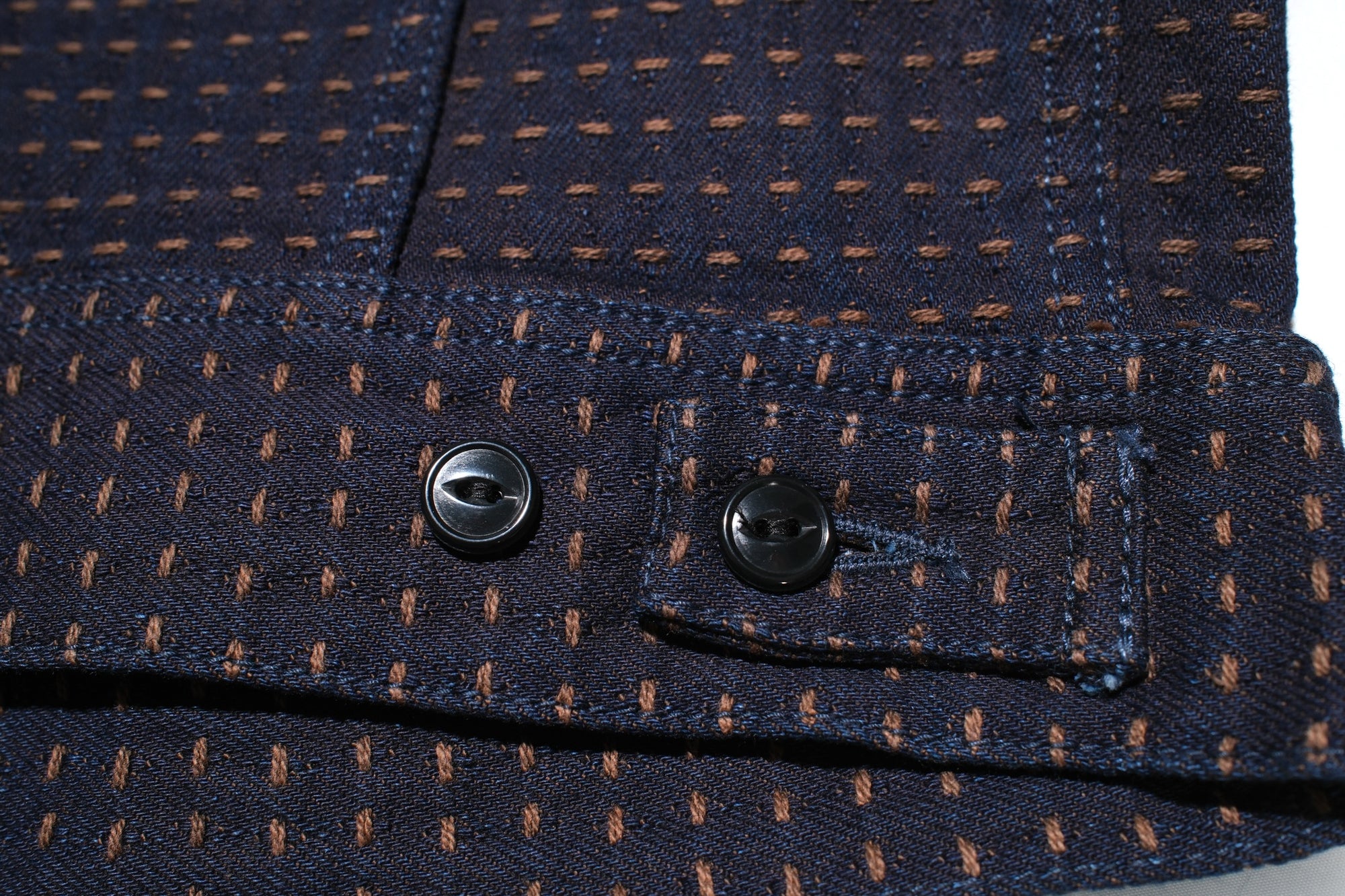 Studio D'Artisan 15oz “Denim Sashiko” Ranch Jacket (Indigo X Kakishibu)