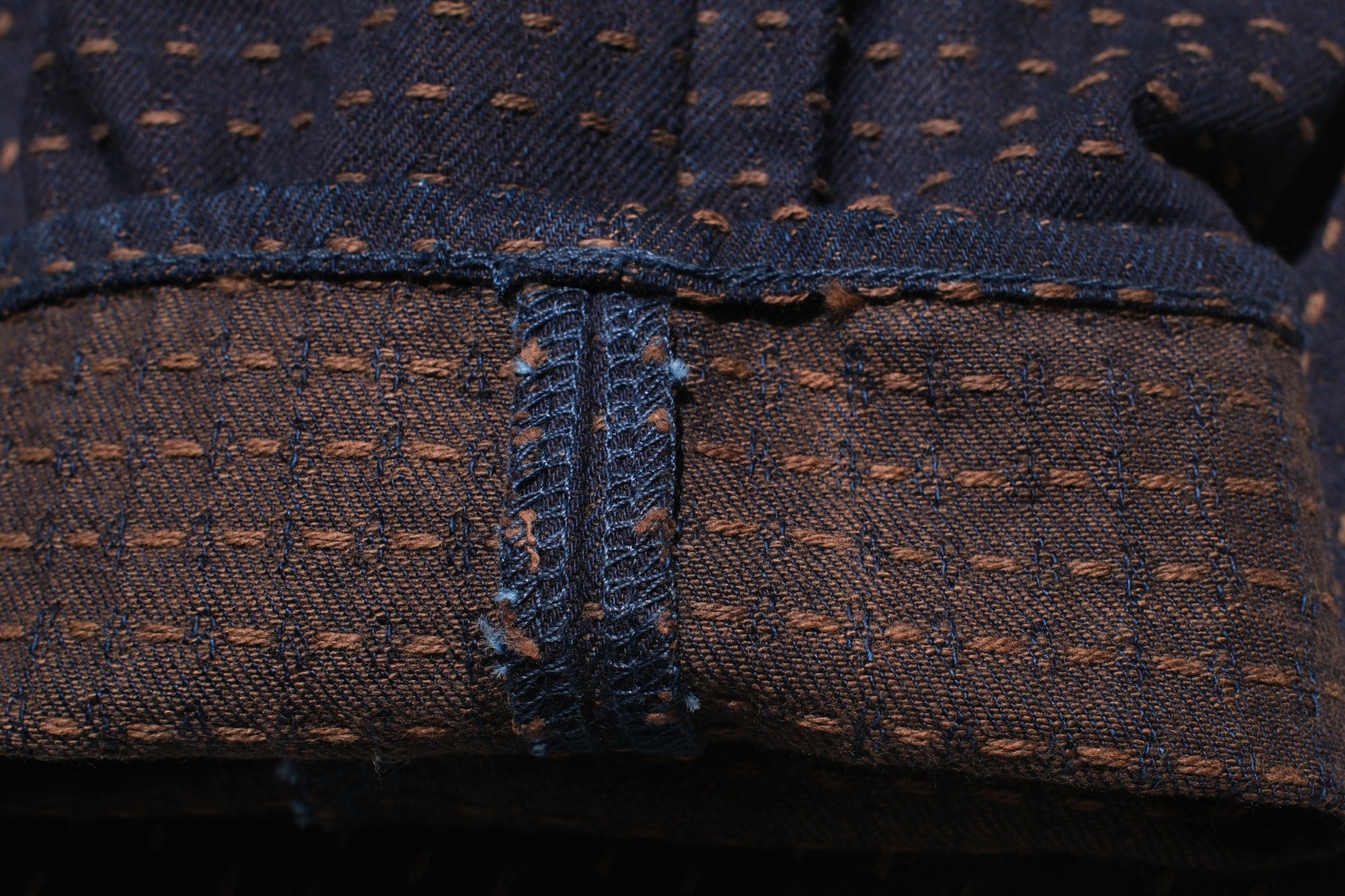 Studio D'Artisan 15oz “Denim Sashiko” Trousers (Indigo X Kakishibu)