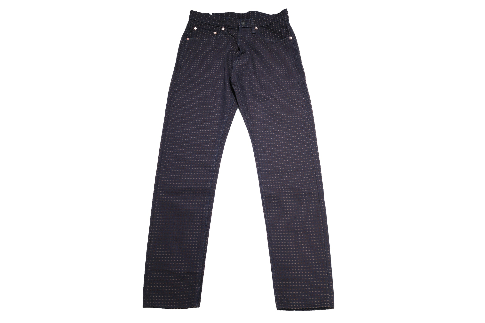 Studio D'Artisan 15oz “Denim Sashiko” Trousers (Indigo X Kakishibu)