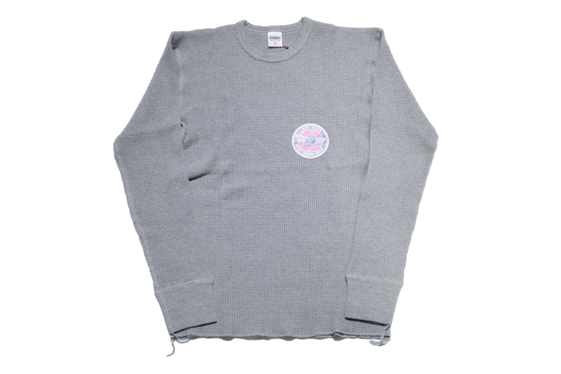 Iron Heart Heavyweight “Waffle Knit” L/S Plain Thermal (Grey)