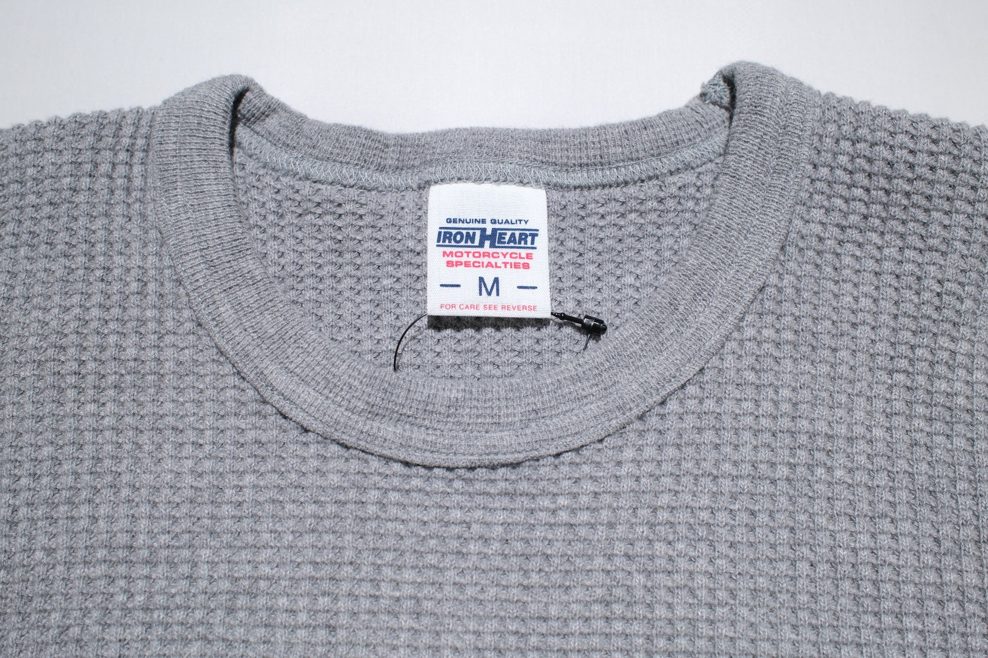 Iron Heart Heavyweight “Waffle Knit” L/S Plain Thermal (Grey)