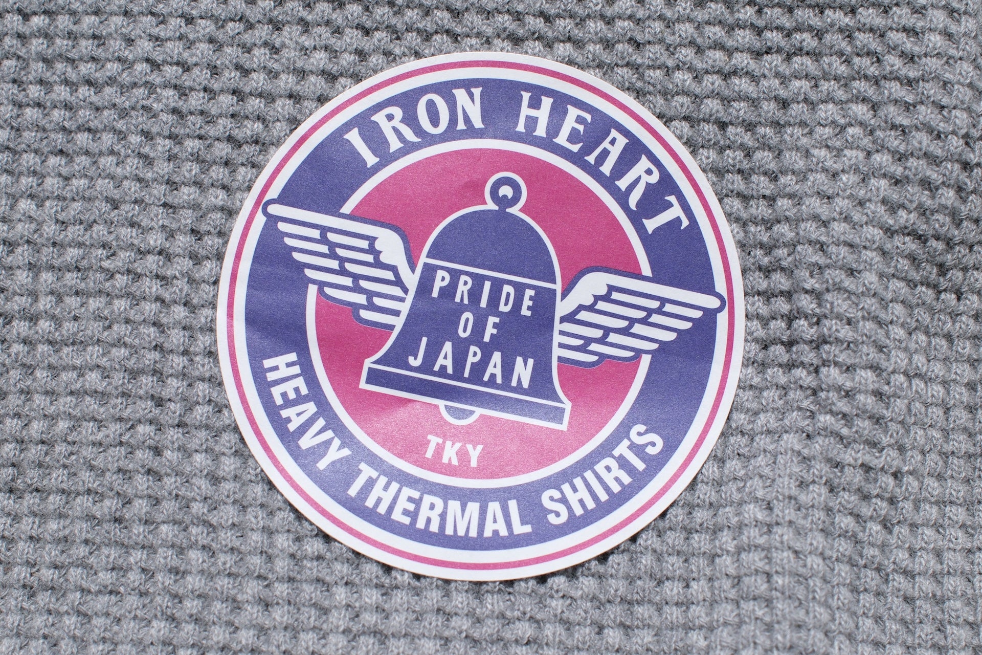 Iron Heart Heavyweight “Waffle Knit” L/S Plain Thermal (Grey)