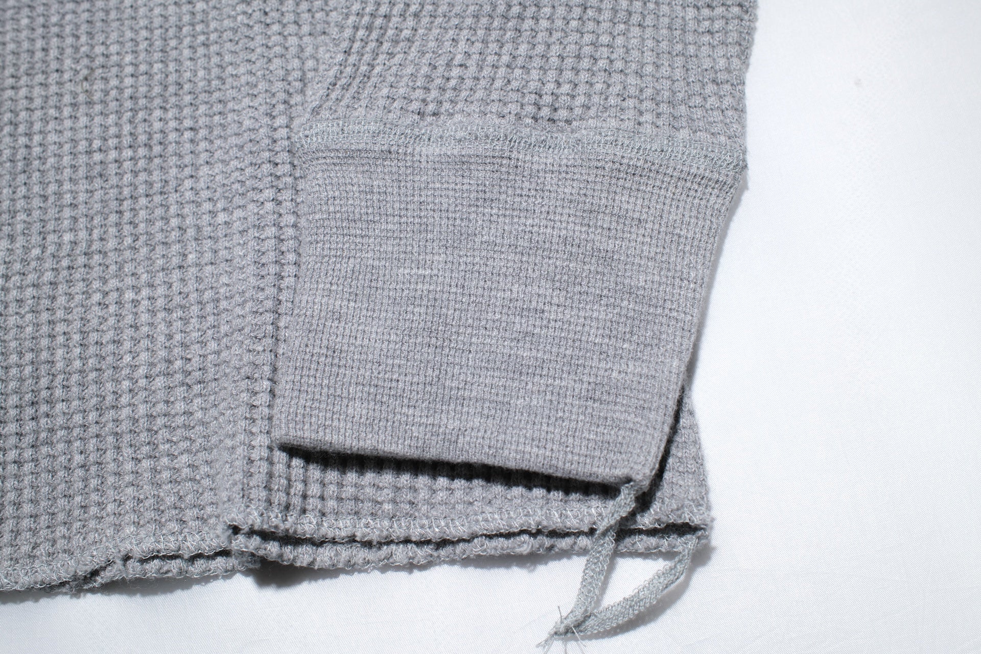 Iron Heart Heavyweight “Waffle Knit” L/S Plain Thermal (Grey)