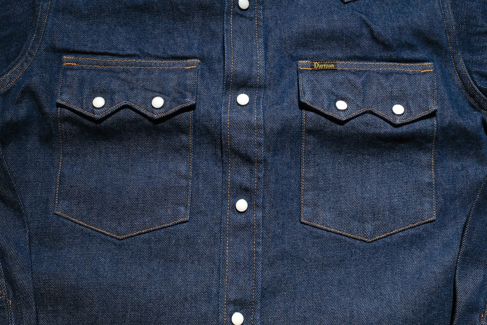 Studio D'Artisan 12.8oz "Sawtooth" Natural Indigo Denim Western Shirt