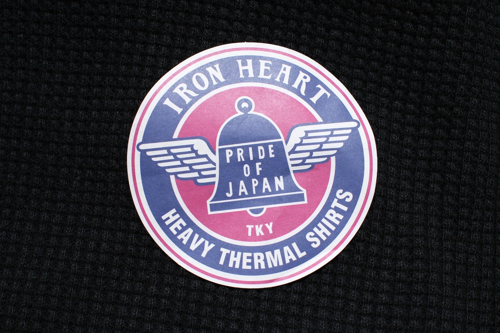 Iron Heart Heavyweight “Waffle Knit” L/S Plain Thermal (Black)