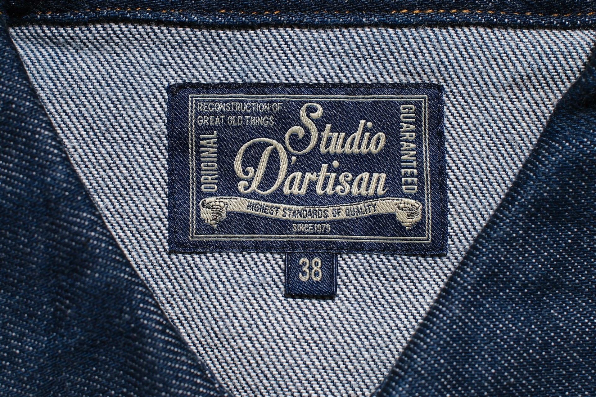 Studio D'Artisan 12.8oz "Sawtooth" Natural Indigo Denim Western Shirt